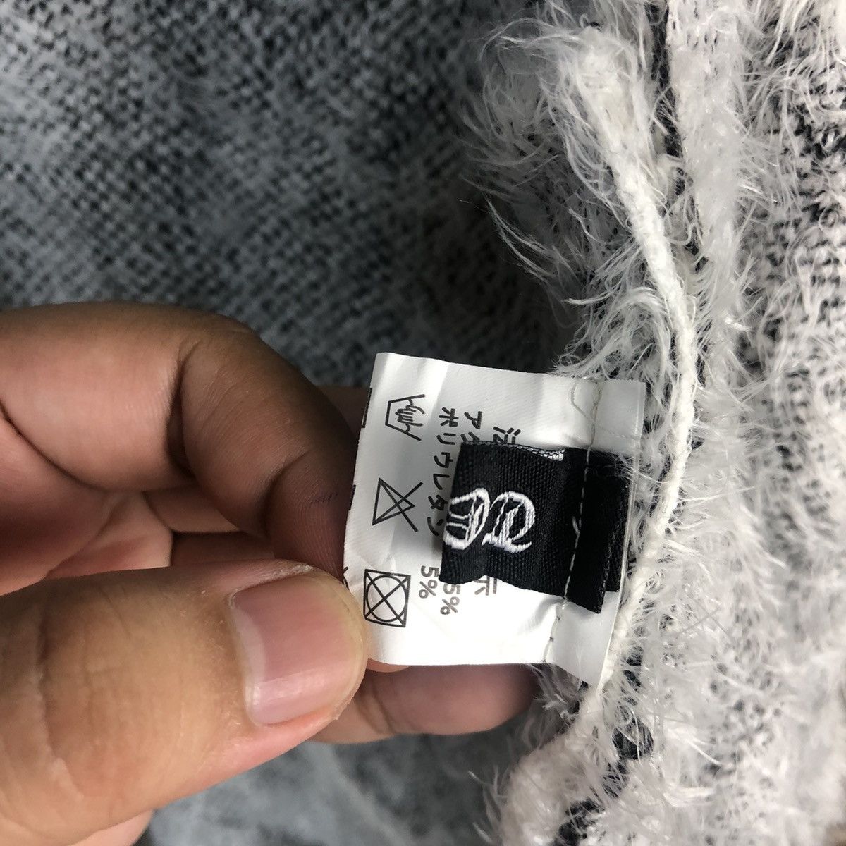Homespun Knitwear × Japanese Brand DL Todo tiger Gray Knitwear cloak capes #C347 Size US XS / EU 42 / 0 - 11 Thumbnail