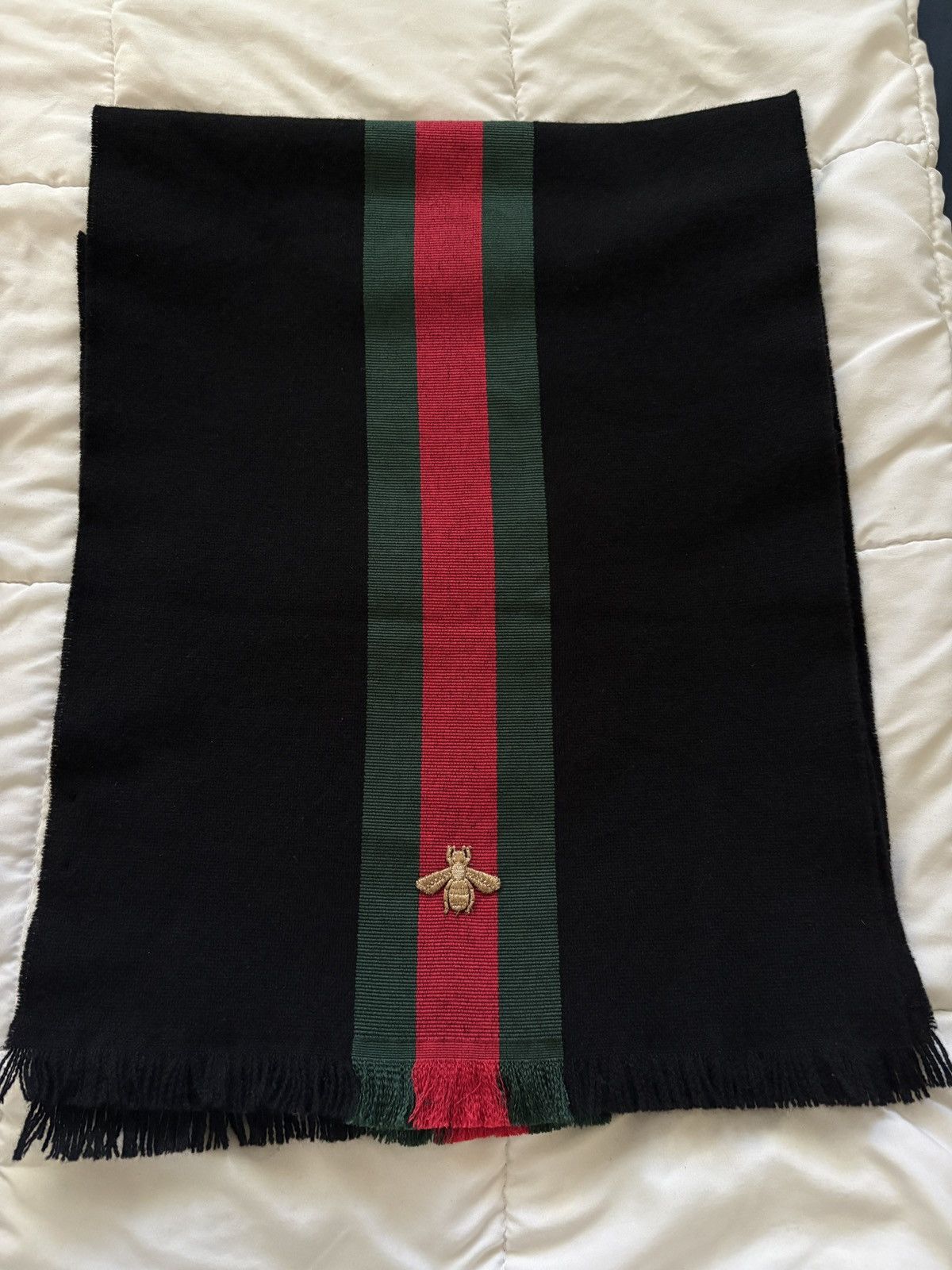 Gucci Gucci Strong Bee Appliqué Scarf Size ONE SIZE - 1 Thumbnail