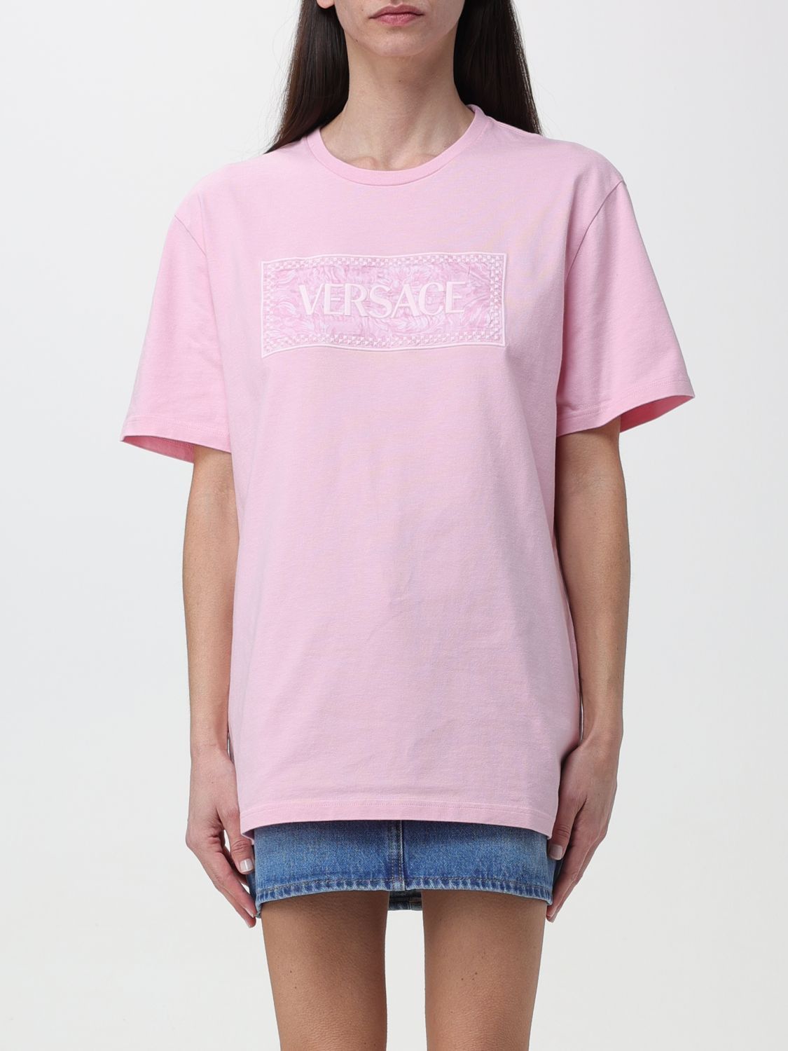 image of Versace T-Shirt Woman Pink, Women's (Size XS)