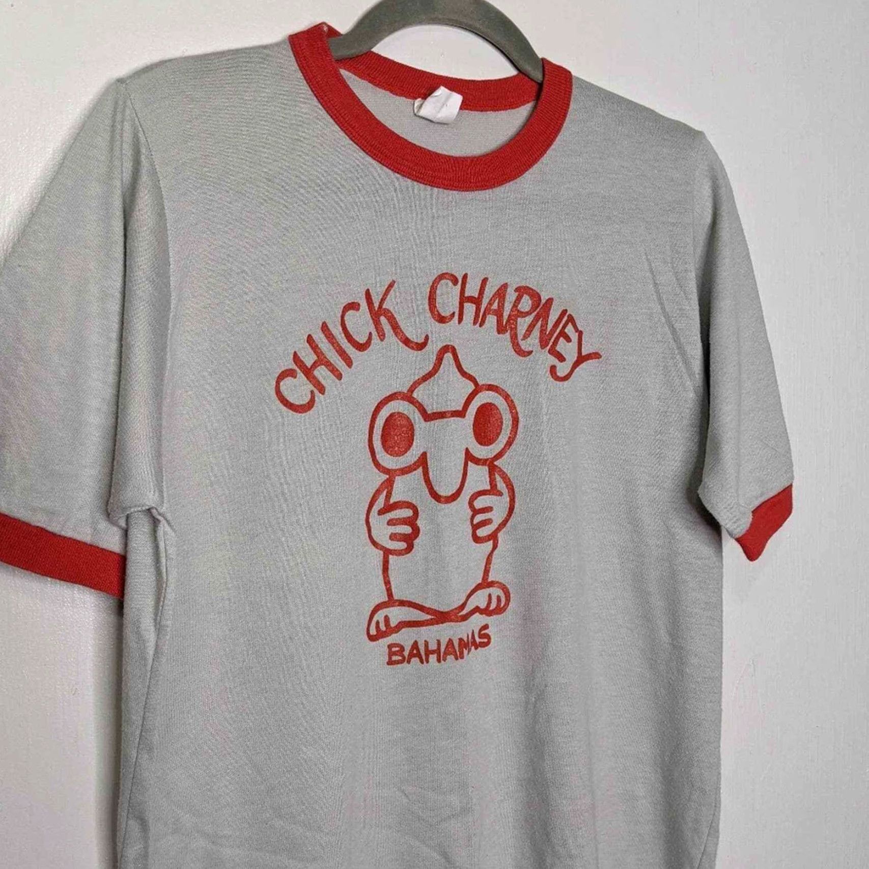 Vintage VINTAGE Chick Charney Bahamas VTG Shirt Art Funny Joke Book Fairy Tale Ringer Shirt M Unisex Adults Gray Mens Womens Boys Girls Size US M / EU 48-50 / 2 - 2 Thumbnail