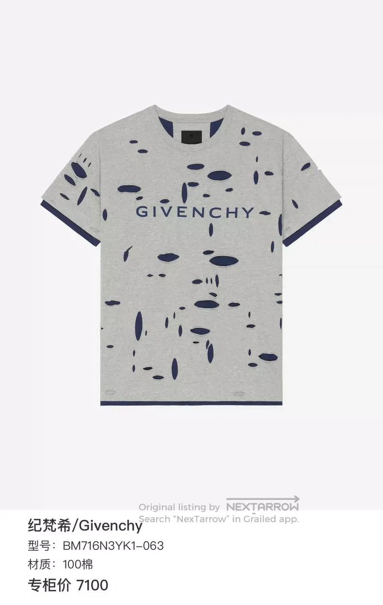 Givenchy Givenchy Big Logo Fake Two-Piece Short Sleeve M Size US M / EU 48-50 / 2 - 6 Thumbnail