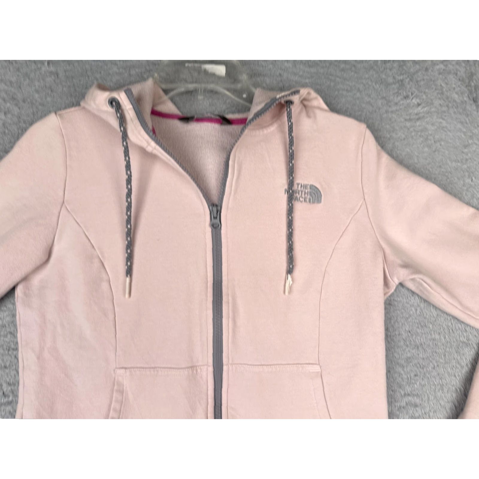The North Face The North Face Jacket Womens M pink Jersey Hooded Full Zip Striped Outdoor Size M / US 6-8 / IT 42-44 - 4 Thumbnail