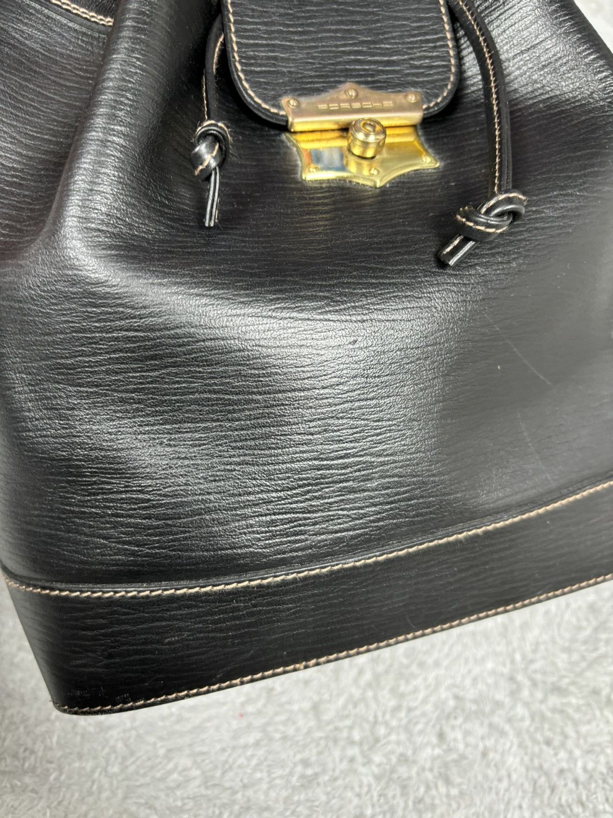 Porsche Design Vintage Porshe Handmade Germany Bucket Leather Bag Size ONE SIZE - 5 Thumbnail
