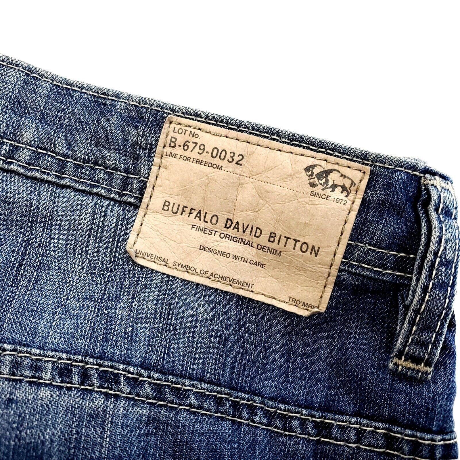 Buffalo David Bitton Buffalo David Bitton Driven Straight Whiskers Blue Denim Jea Size US 39 - 3 Thumbnail