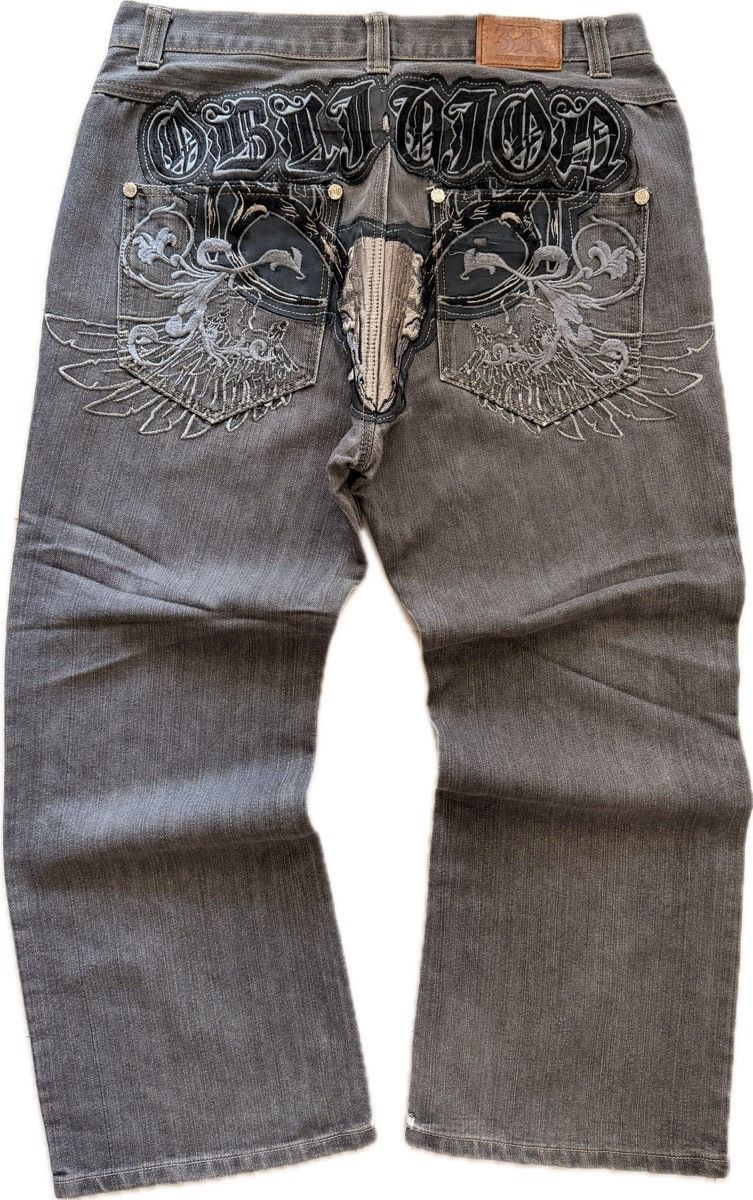 Other Baggy ‘Oblivion’ Embroidery Jeans Size US 38 / EU 54 - 1 Thumbnail