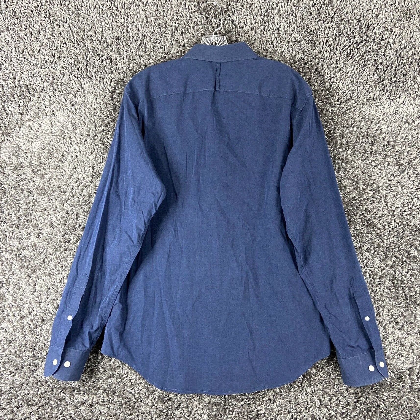 Banana Republic VINTAGE? Wait: Banana Republic Luxe Stretch Poplin Grant Slim Fit Blue Button-Up Men’s L Size US L / EU 52-54 / 3 - 7 Thumbnail