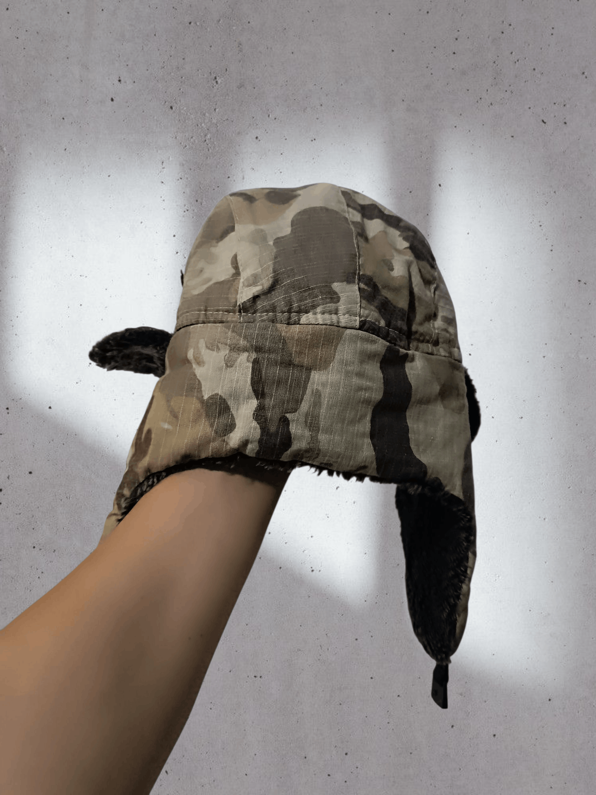 Japanese Brand Huge Ushanka Trapper Hat Vintage Camo Size ONE SIZE - 2 Thumbnail