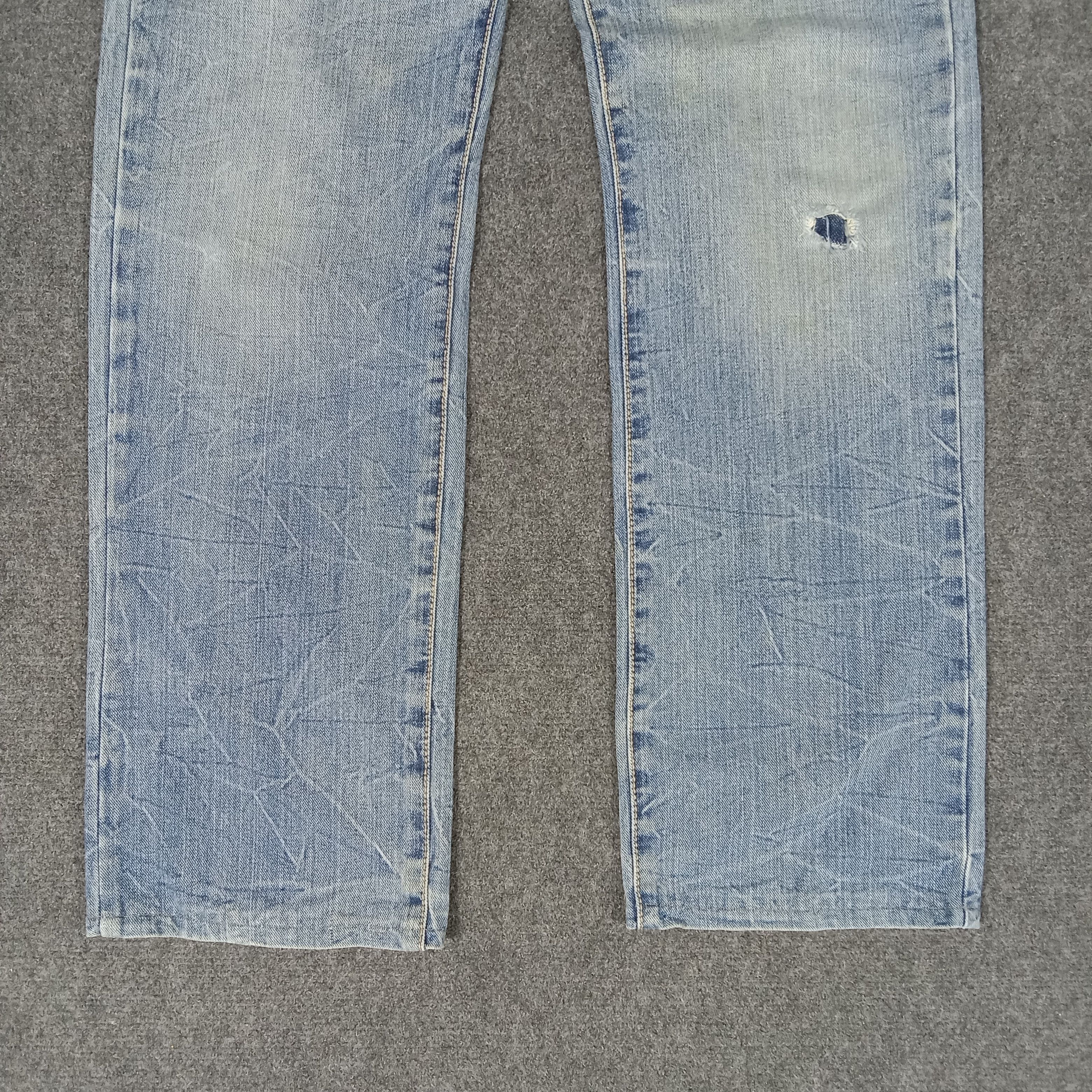 Japanese Brand × Vintage Back & Forth Back Print Punk Style Denim Jeans Size US 31 - 8 Thumbnail
