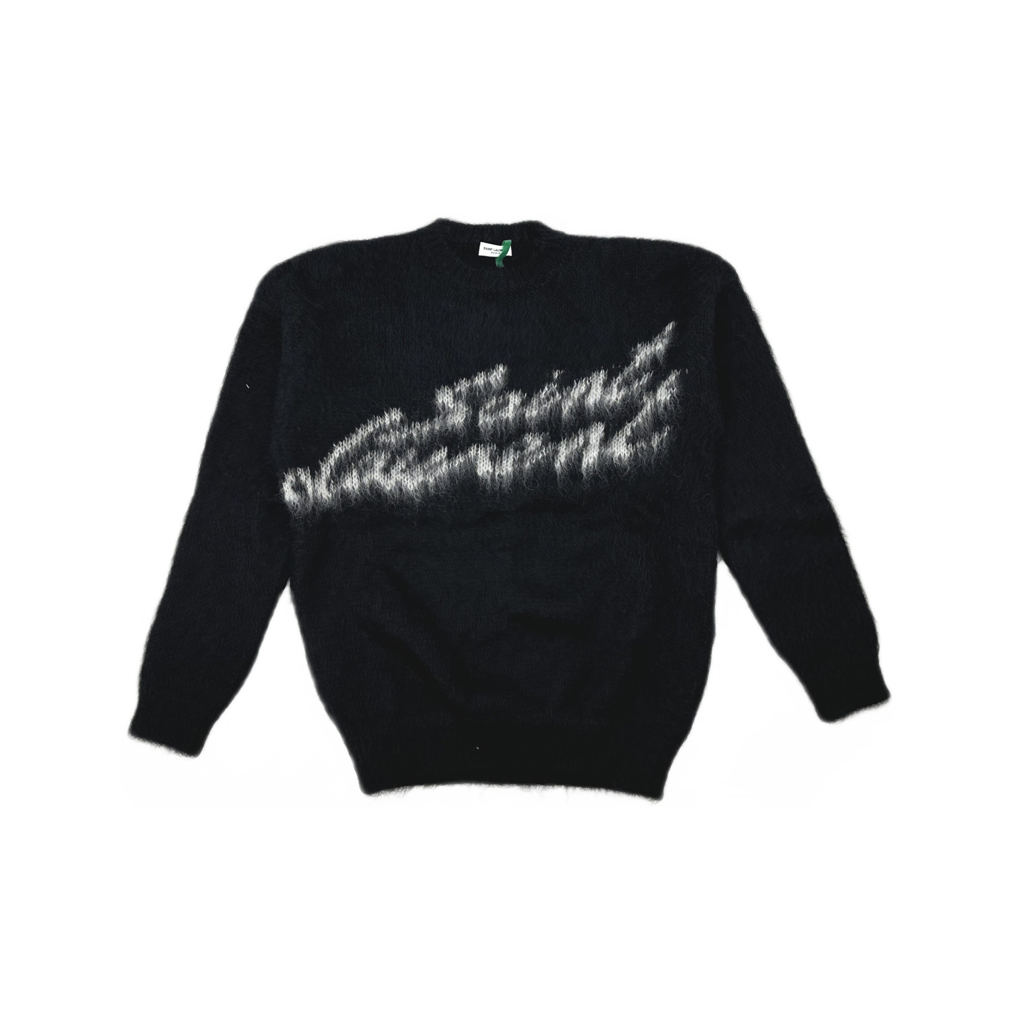 Saint Laurent Paris Saint Laurent Script Logo Mohair Sweater Size S Size US S / EU 44-46 / 1 - 1 Thumbnail