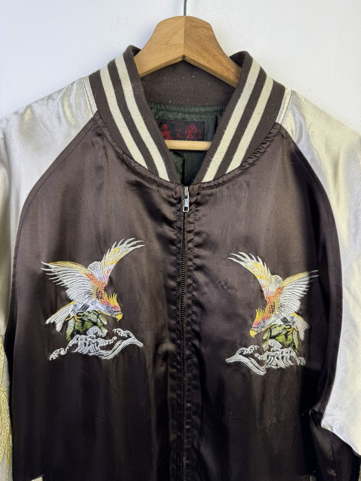 Japanese Brand Vintage Eagles Sukajan Souvenir Jacket Size US L / EU 52-54 / 3 - 4 Thumbnail