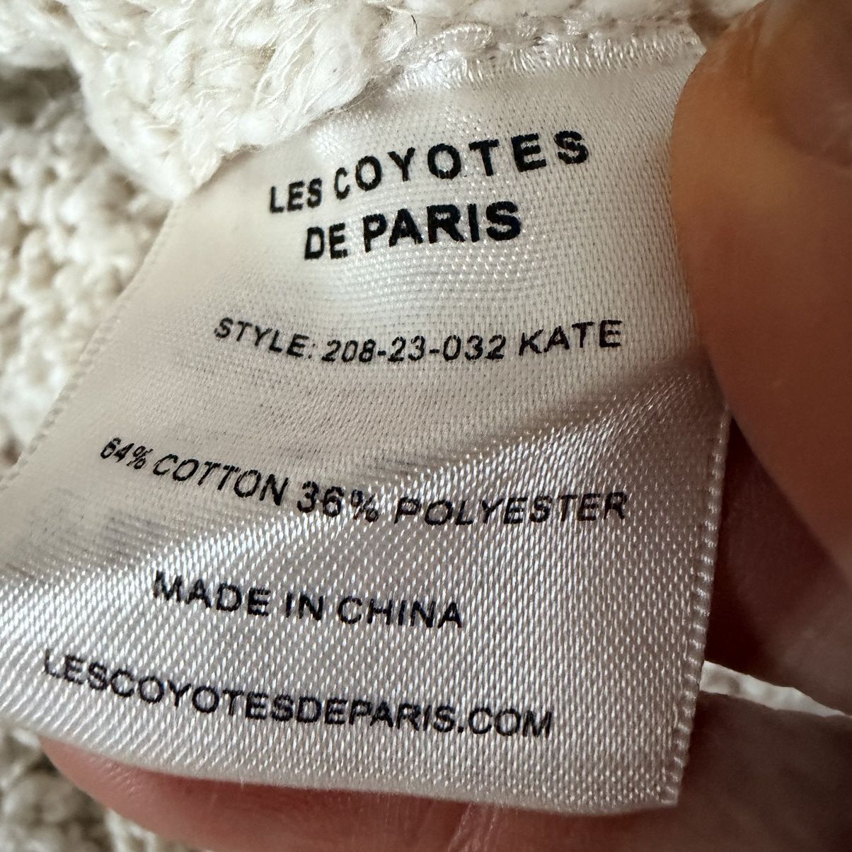 Other Les Coyotes de Paris Cable Knit Crop Cardigan 34 XS/S Size XS / US 0-2 / IT 36-38 - 11 Thumbnail