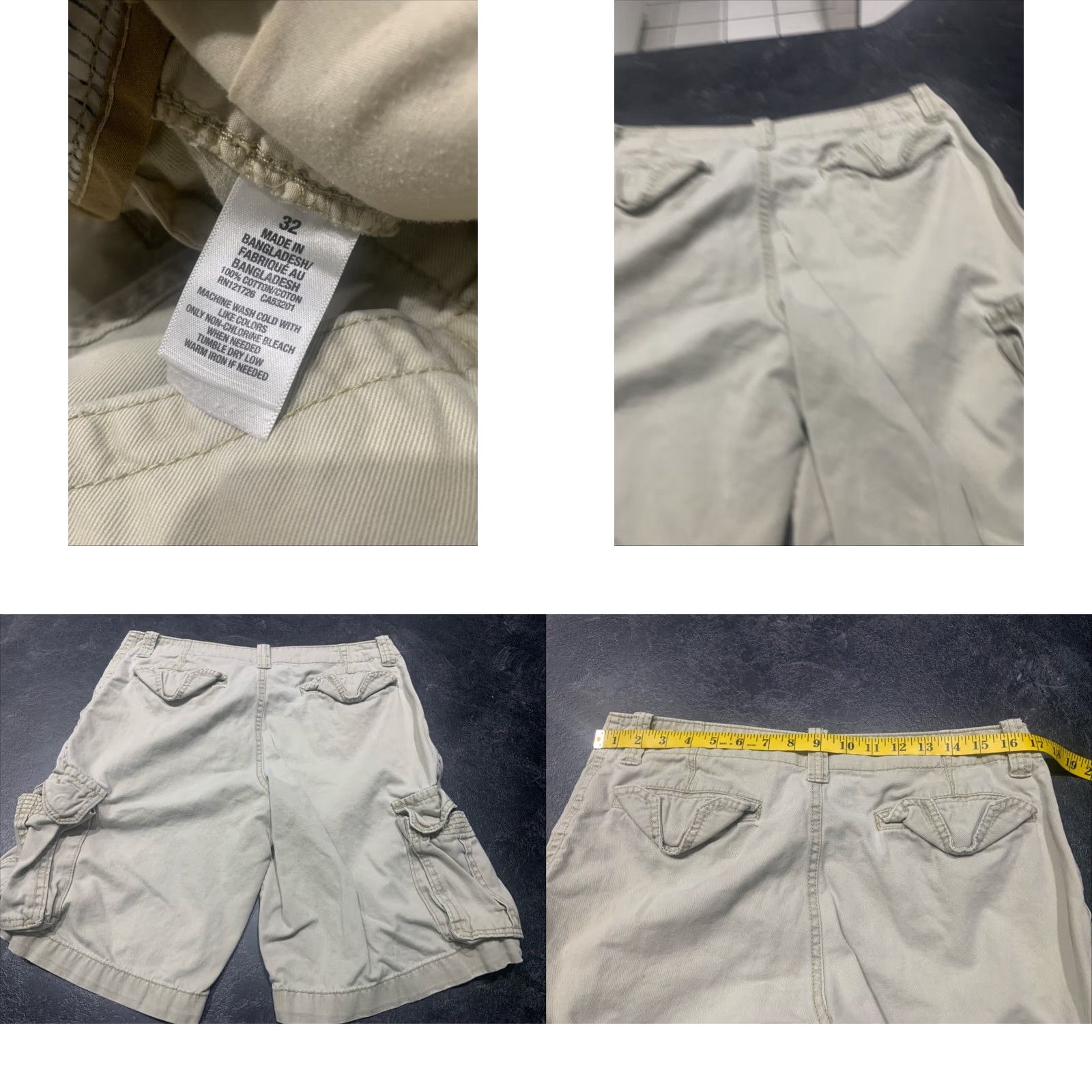 Vintage Aéropostale Cargo Shorts Men Size 32 Beige Cotton Utility Pocket Size US 32 / EU 48 - 8 Thumbnail