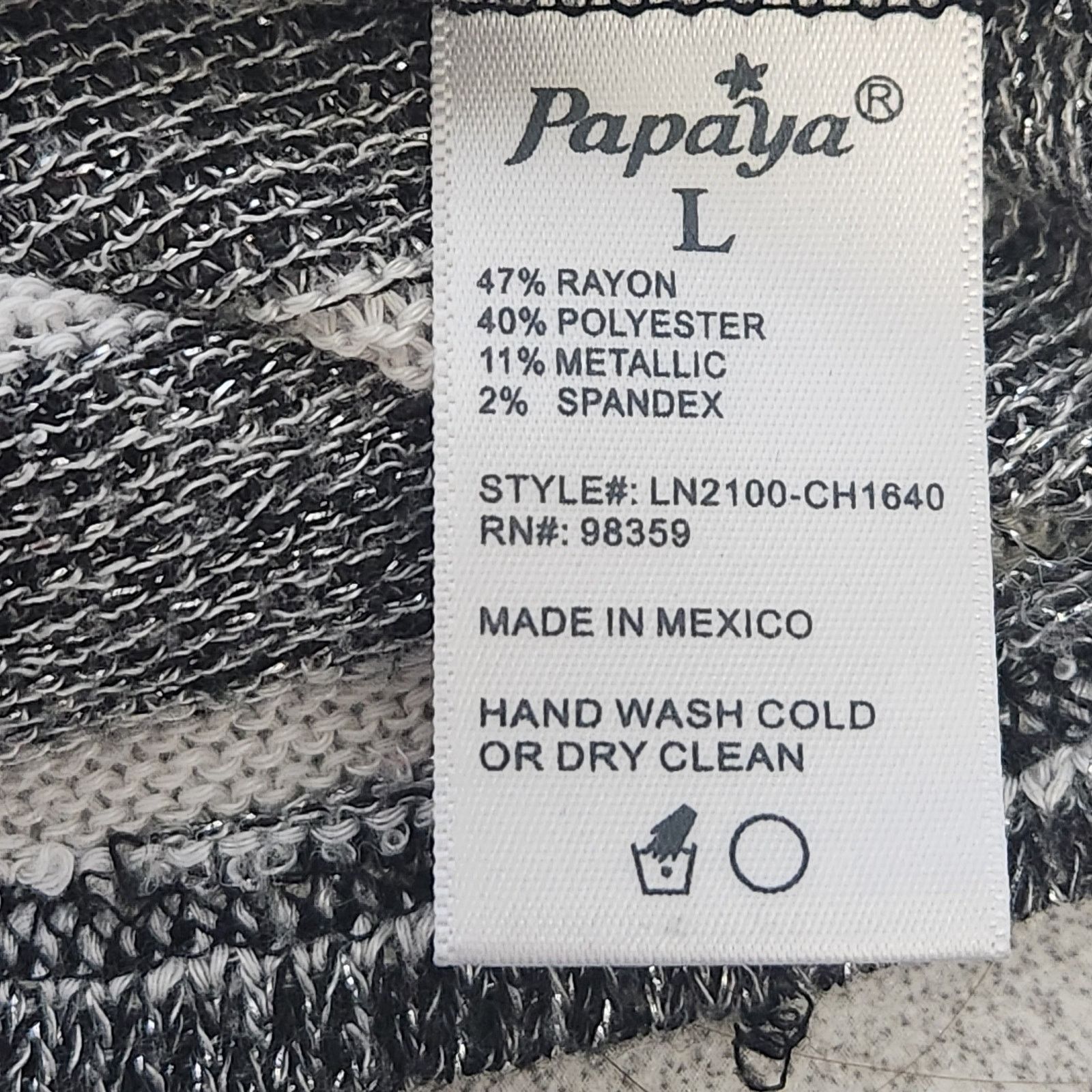 Other Papaya Gray Metallic Striped Cowl Neck Sweater Top Large Size L / US 10 / IT 46 - 5 Thumbnail