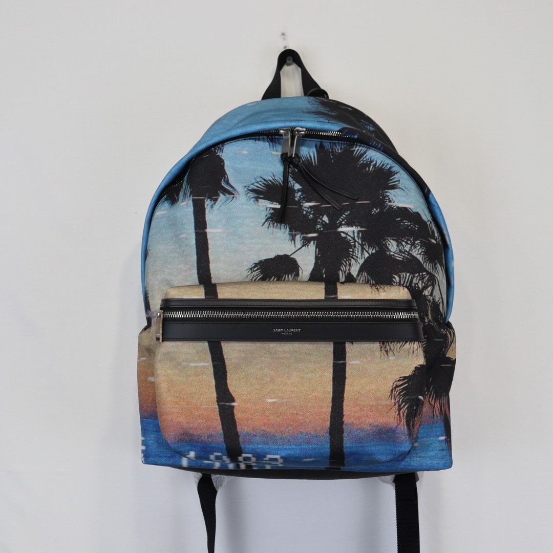 Saint Laurent Paris Size: OS / City Palm Tree Sunset Backpack In Multicolor Size ONE SIZE - 3 Thumbnail