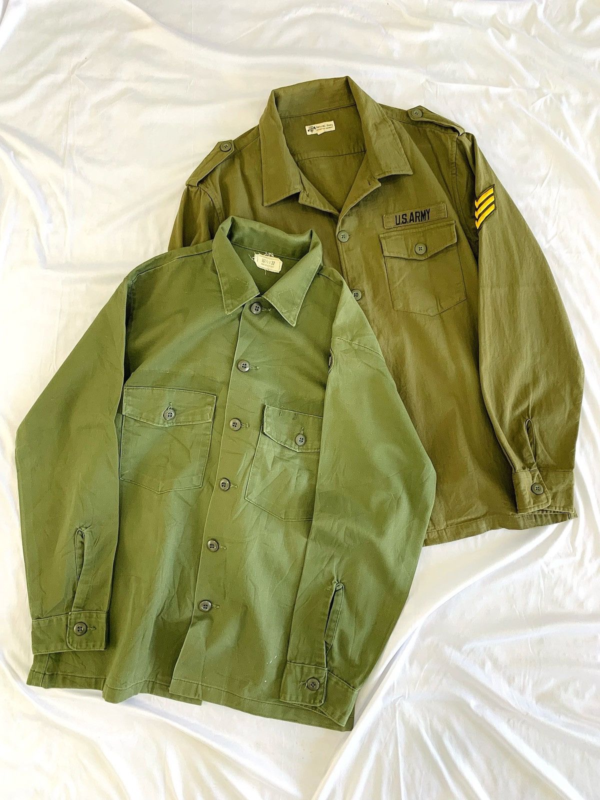 Vintage bundle us army military shirt 80s Size US M / EU 48-50 / 2 - 2 Thumbnail