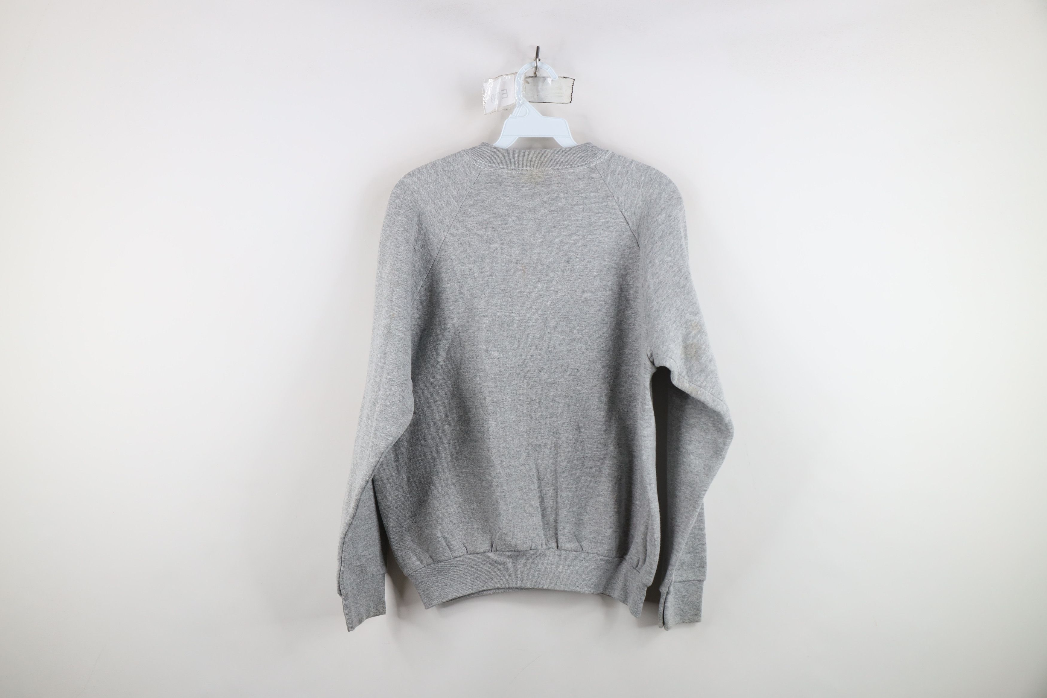 Vintage Vintage 90s Streetwear Crewneck Sweatshirt Heather Gray USA Size M / US 6-8 / IT 42-44 - 8 Thumbnail