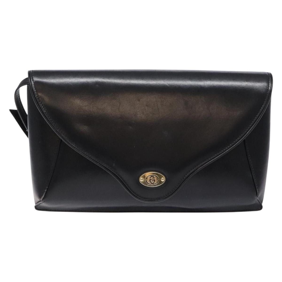 Gucci GUCCI Shoulder Bag Leather Black Gold Size ONE SIZE - 2 Thumbnail