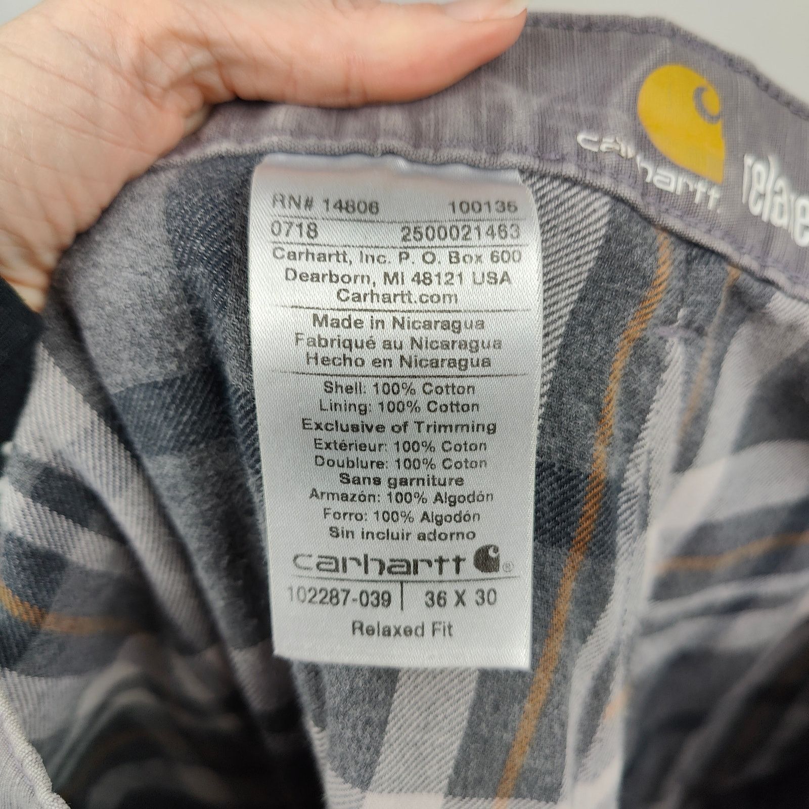 Carhartt Carhartt Relaxed Ripstop Flannel Lined Cargo Pants 36 Size US 36 / EU 52 - 10 Thumbnail