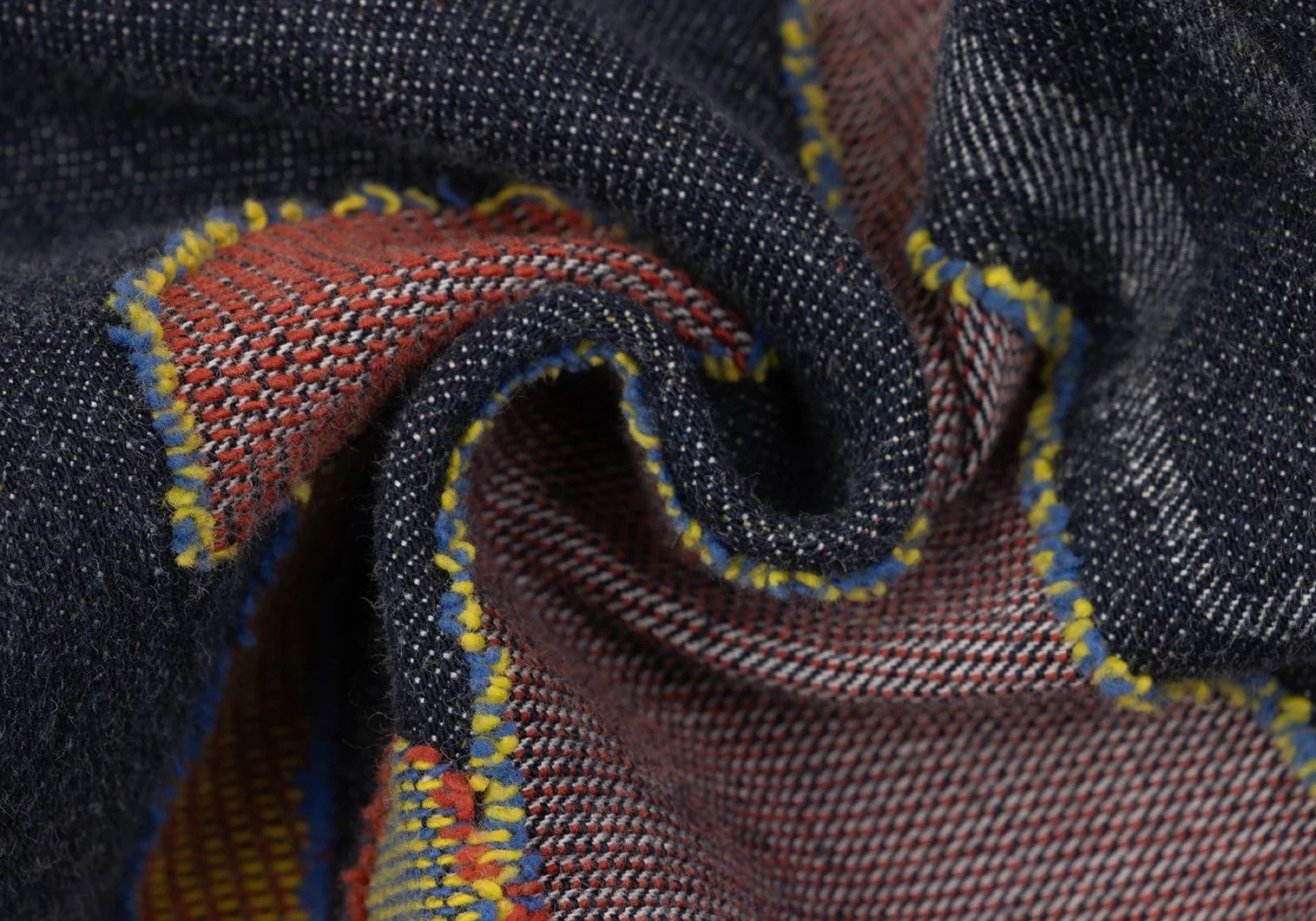 Issey Miyake Colorful Graphic Jacquard Denim Pants in Indigo Multi 2 Size US 36 / EU 52 - 18 Thumbnail