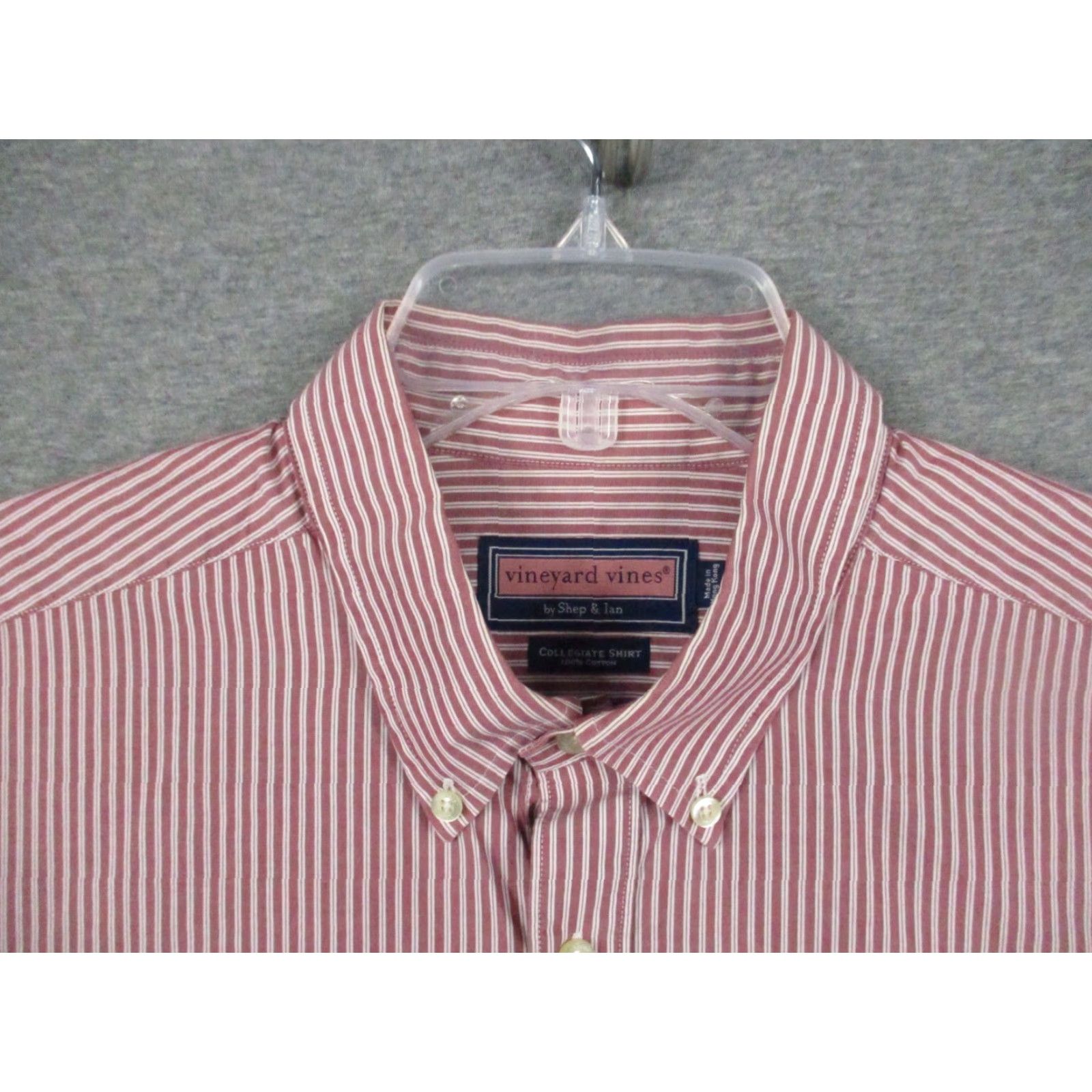 Vineyard Vines VINTAGE Vineyard Vines Shirt Mens Large Red White Stripe Made In Hong Kong Long Sleeve Size US L / EU 52-54 / 3 - 3 Thumbnail