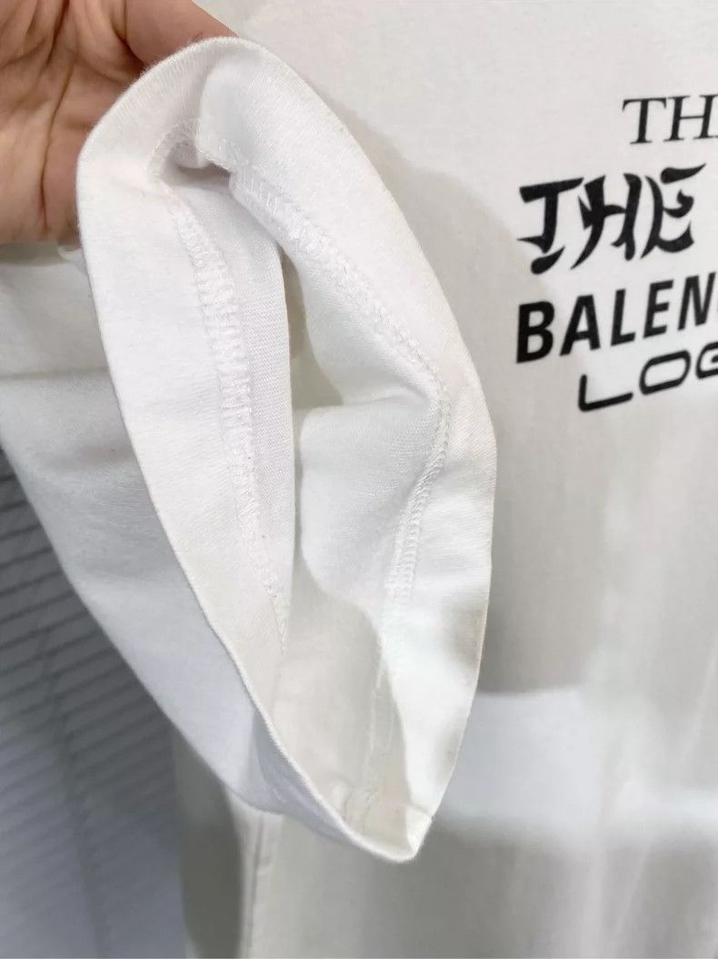 Balenciaga Short Sleeve T-Shirt with Front and Back Letter