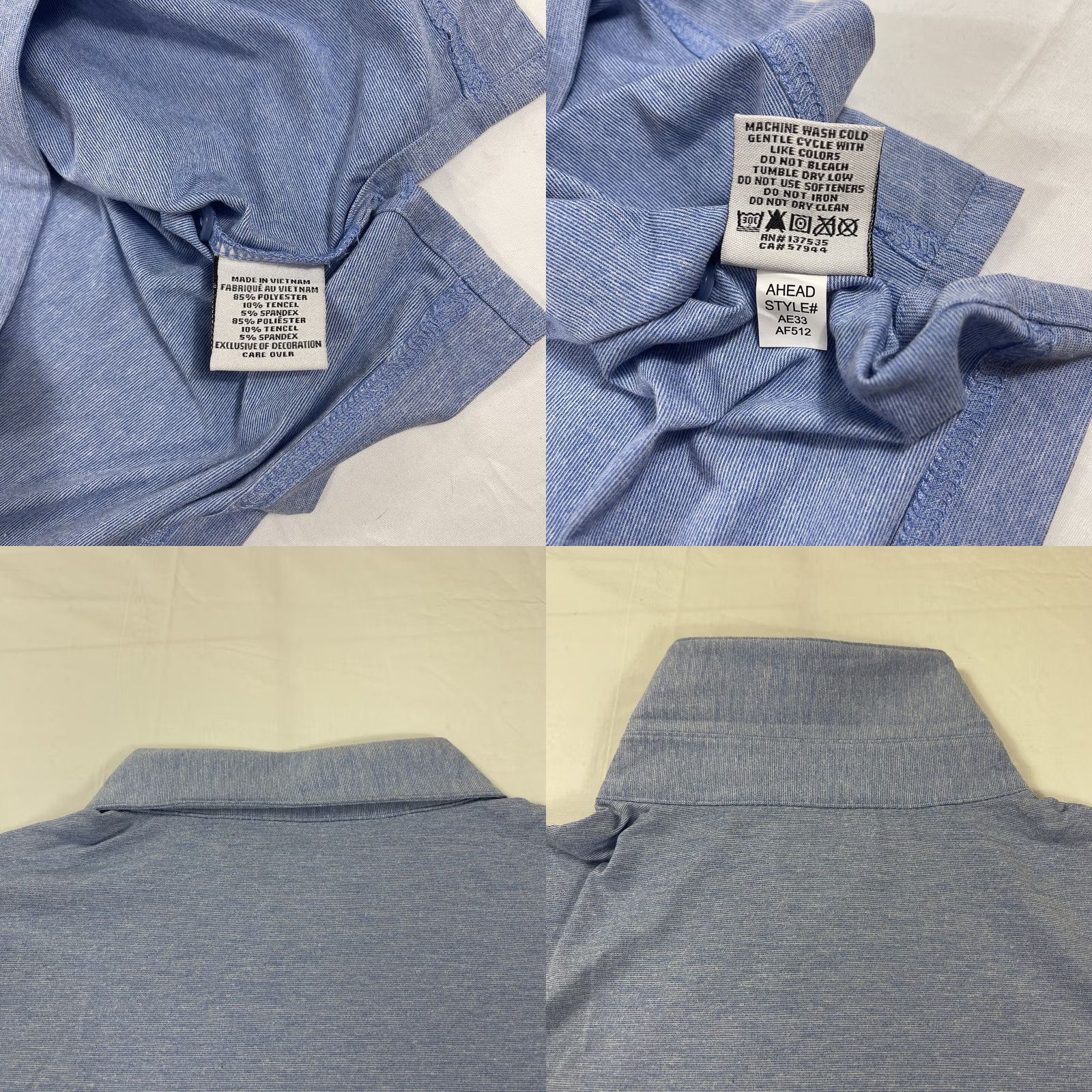 Vintage Ahead LIV Golf Polo Shirt - Short Sleeve, Embroidered Logo, Blue - Size S, 100% Polyester, Breathable, Lightweight, Performance Polo, Men Size US S / EU 44-46 / 1 - 9 Thumbnail