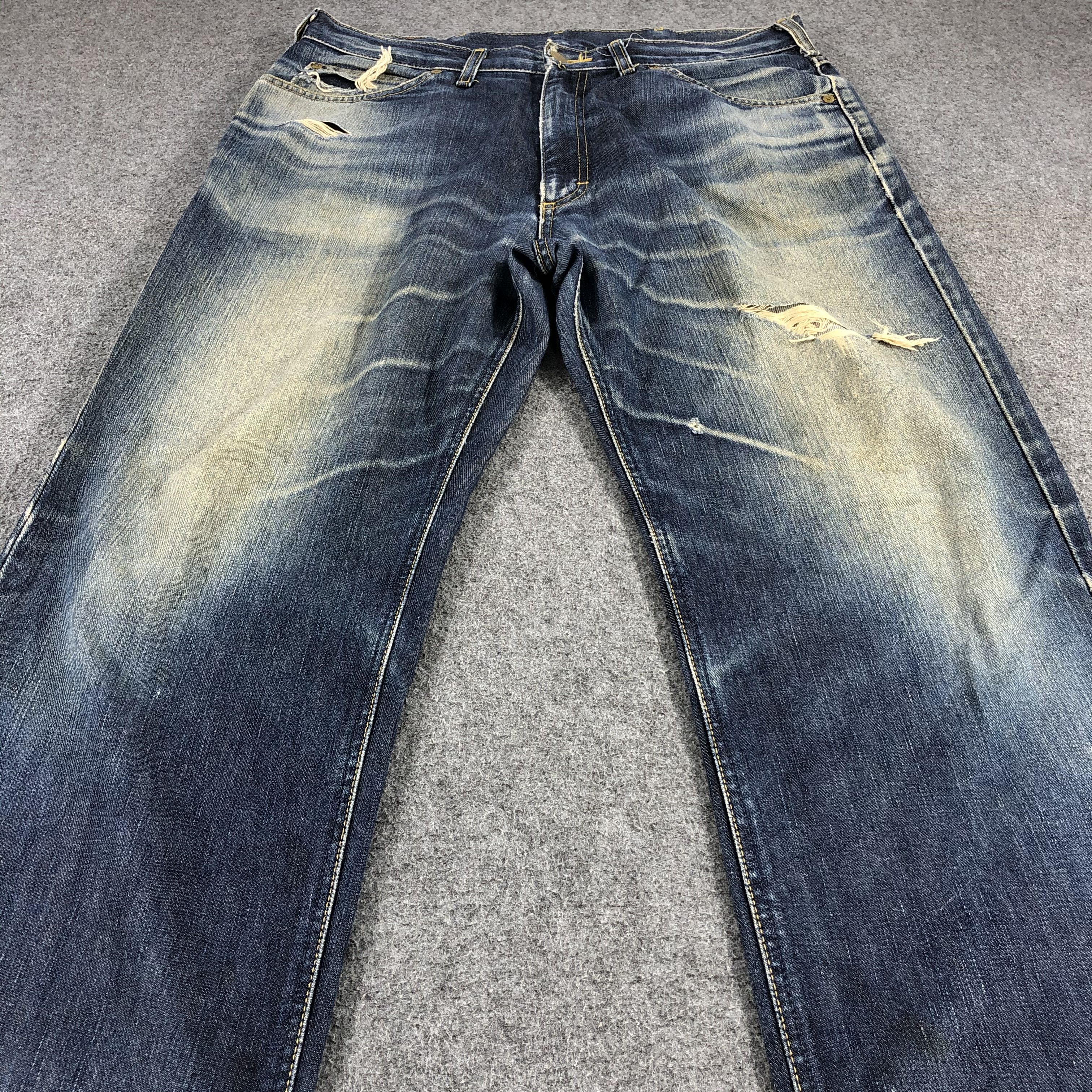 Lee × Vintage Vintage Blue Wash Lee Jeans-JM1441 Size US 35 - 3 Thumbnail