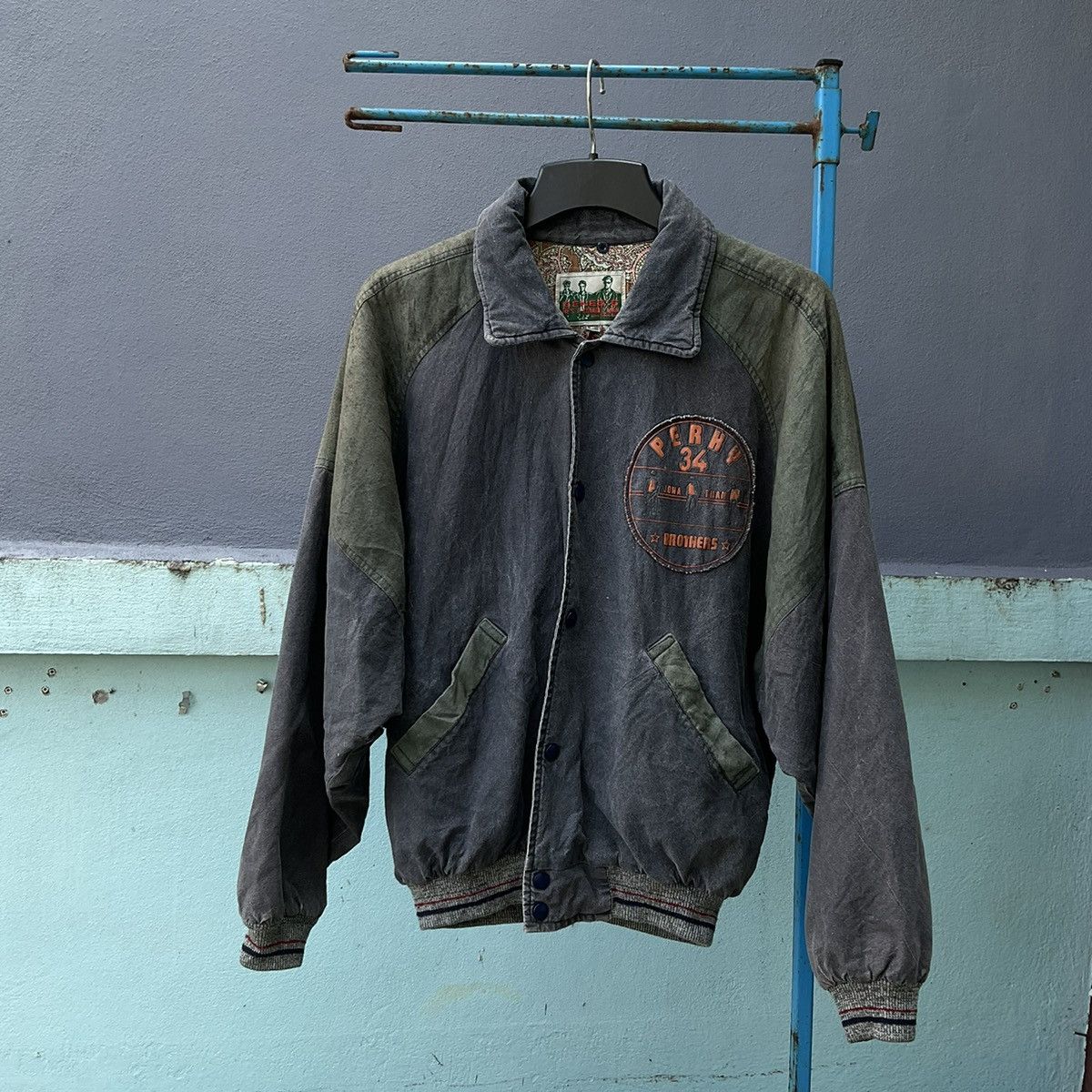 Designer × Vintage Vintage Genesic HE’S A Lovable Man bomber jacket Size US L / EU 52-54 / 3 - 2 Thumbnail