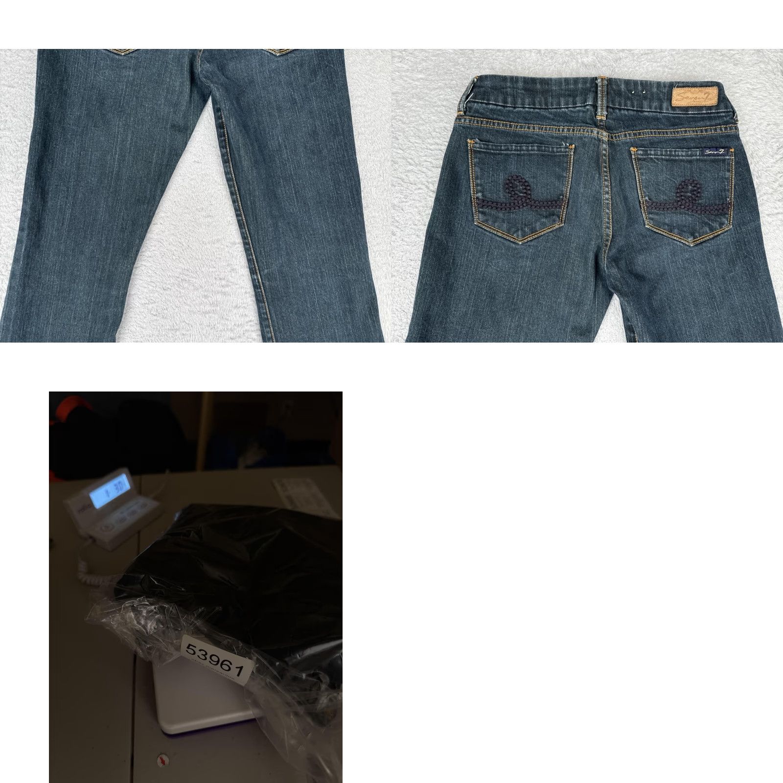 Vintage Seven7 Jeans Womens 29 Blue Bootcut Denim Stretch Dark Wash Regular Inseam 25 Size 29" - 10 Thumbnail