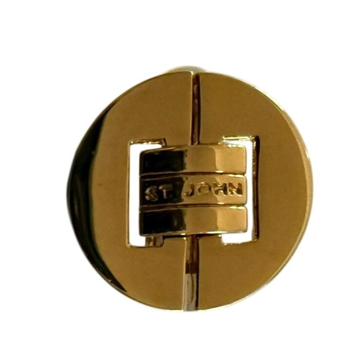 St. John Vtg St. John Gold Tone Chunky Round Clip-On Earrings Moderni Size ONE SIZE - 2 Thumbnail