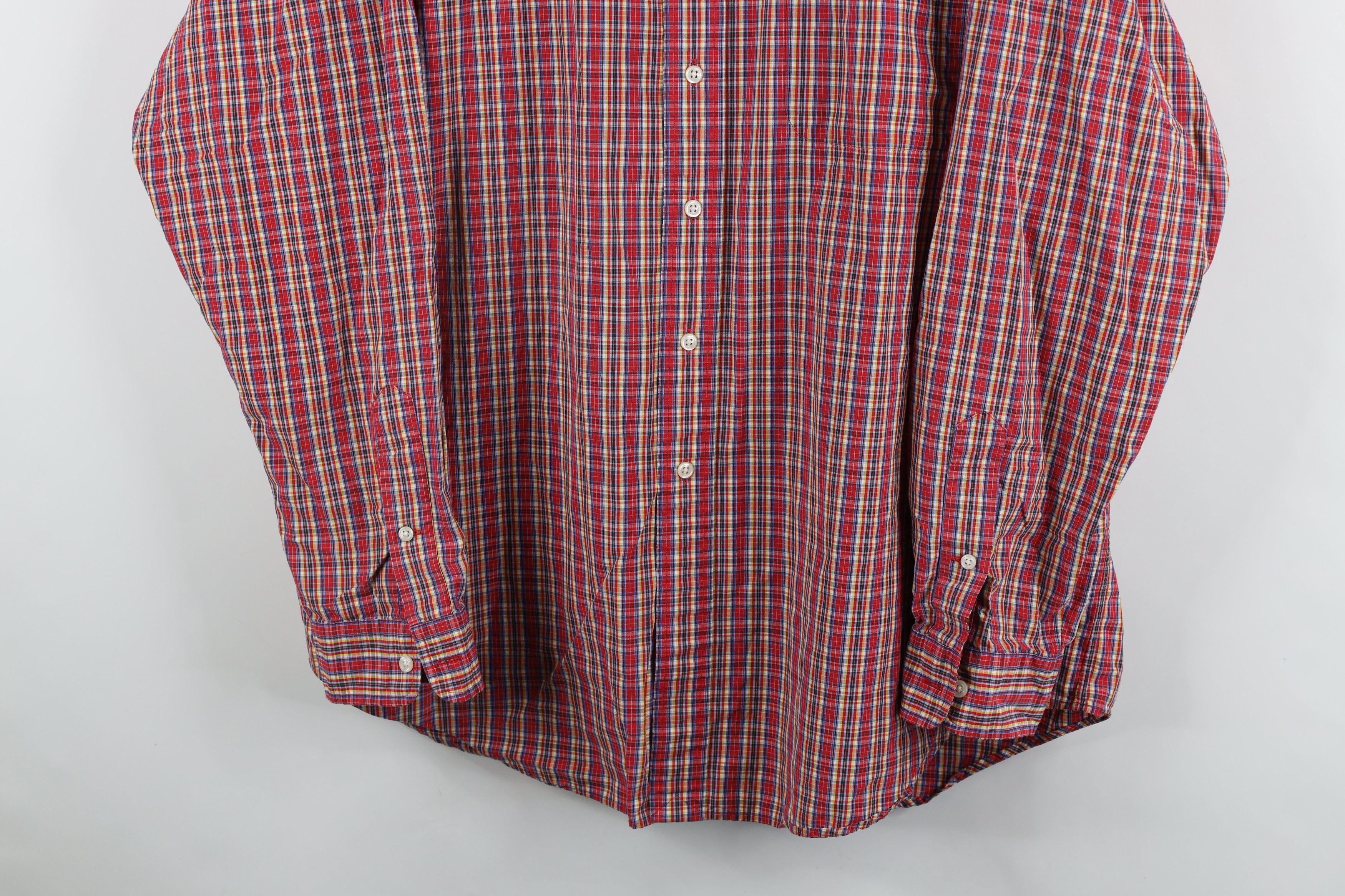 Ralph Lauren × Vintage Vintage 90s Ralph Lauren Rainbow Plaid Button Down Shirt Size US XL / EU 56 / 4 - 3 Thumbnail