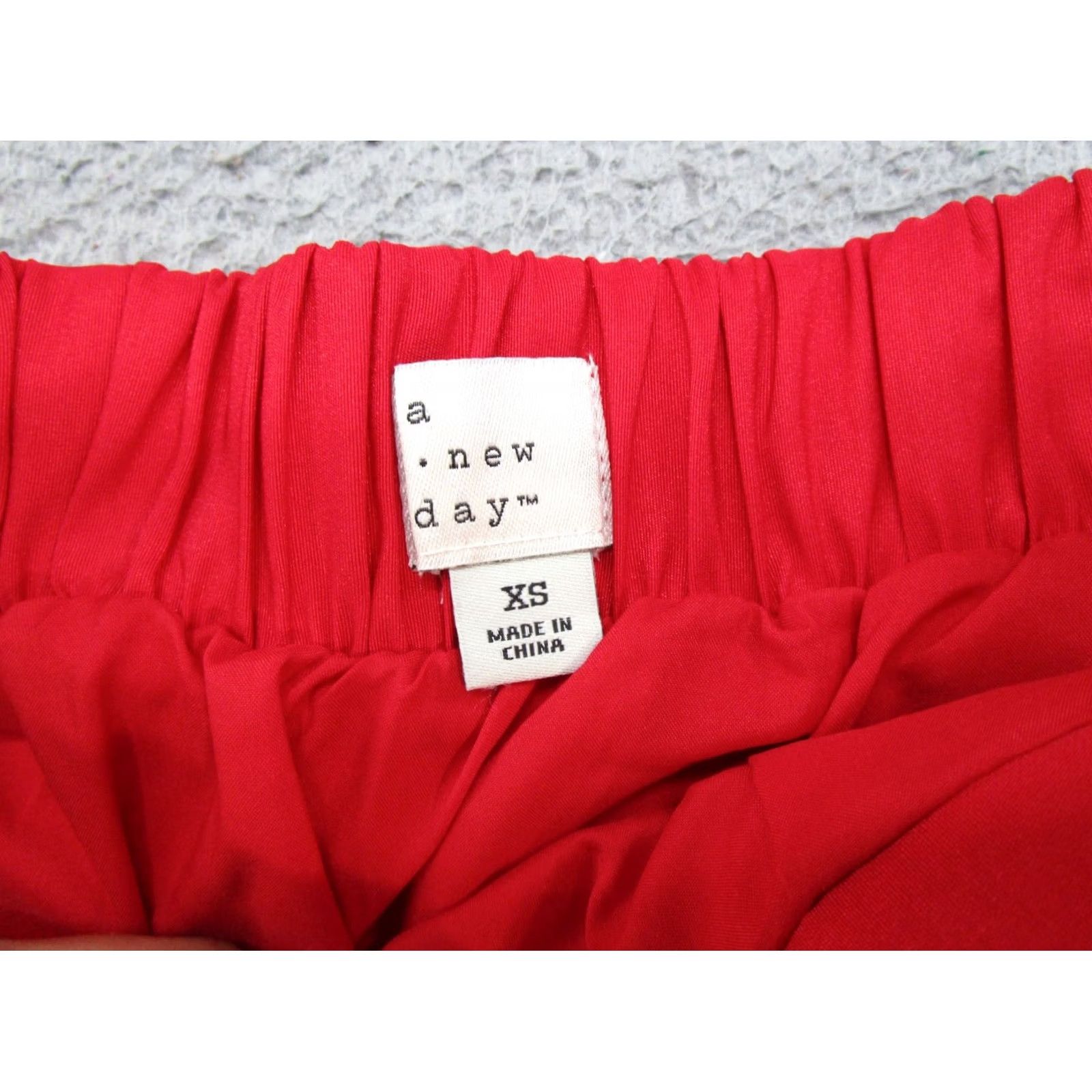 Vintage A New Day Skirt Women XS Red Pleated Elastic Waist Short Preppy NEW Size 26" / US 2 / IT 38 - 3 Thumbnail