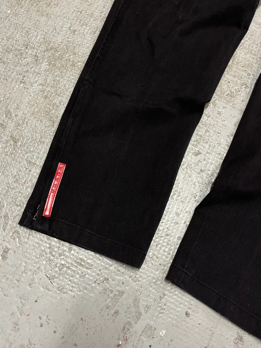 Designer × Prada × Vintage 2000s Prada Black Faded Linea Rossa Pants Size US 32 / EU 48 - 6 Thumbnail