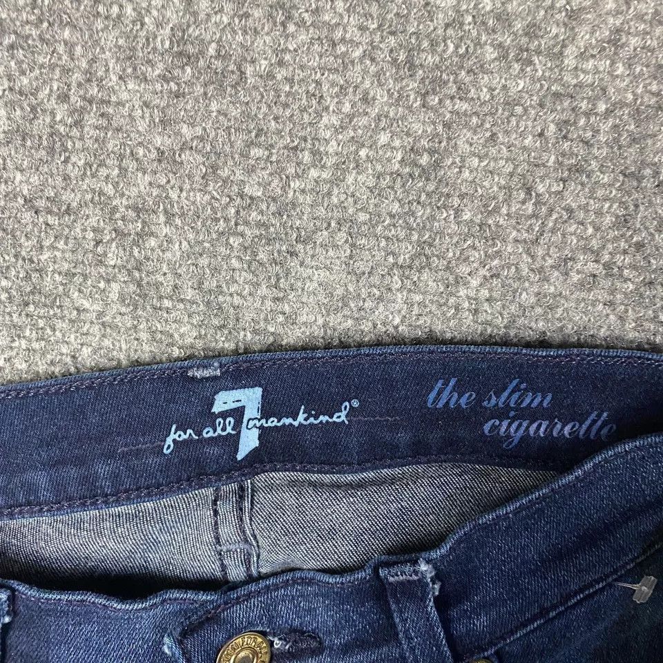 7 For All Mankind 7 For All Mankind Jeans Women's 24 The Slim Cigarette Denim Size 24" / US 00 / IT 34 - 7 Thumbnail