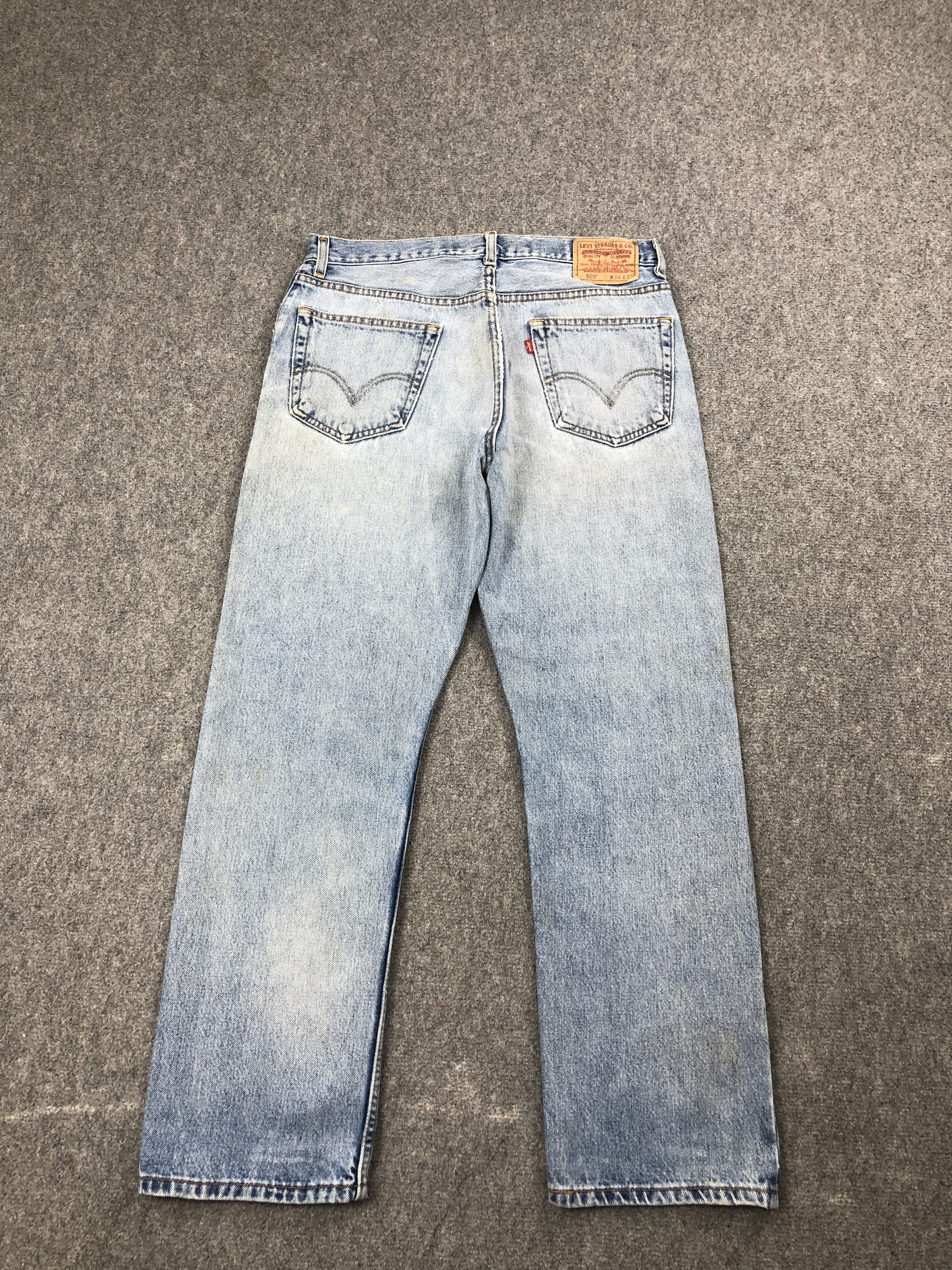 Levi's Vintage Distressed Levis 505 Light Wash Jeans DP2528 Size US 33 - 3 Thumbnail
