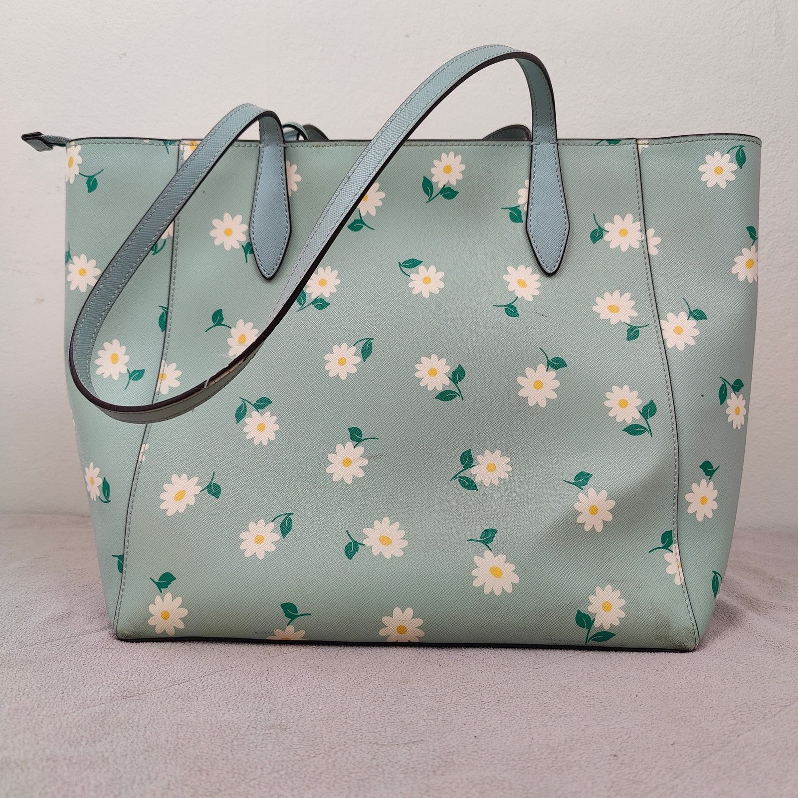 Kate Spade Kate Spade Dana Tote Bag Mint Green Daisy Floral Print Size ONE SIZE - 8 Thumbnail