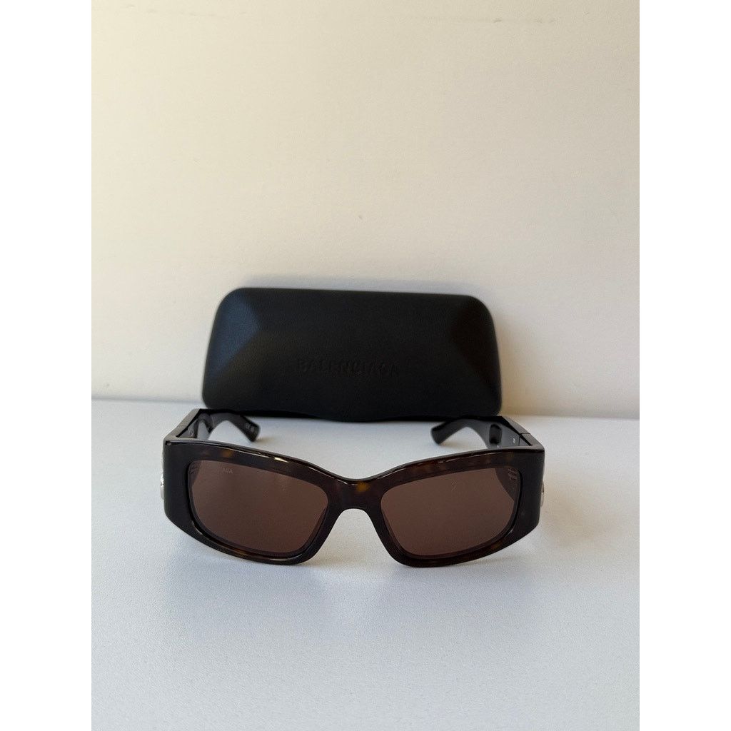 Balenciaga NEW Balenciaga BB0360S Bossy Sunglasses in Havana Brown Size ONE SIZE - 3 Thumbnail