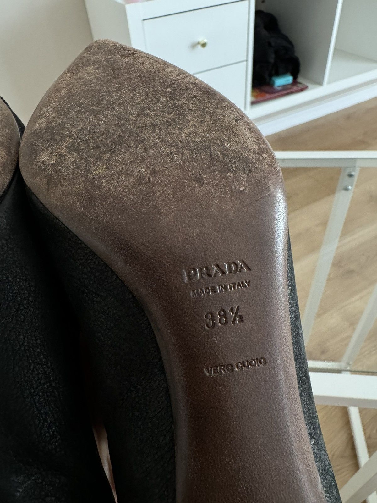 Prada Prada heels shoes black with flowers Italy vintage rare Size US 7.5 / IT 37.5 - 8 Thumbnail