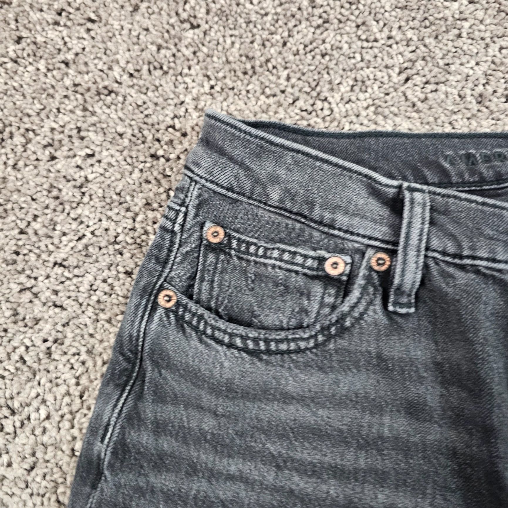 American Eagle Outfitters VINTAGE American Eagle Womens Jeans 2 Black Bootcut Distressed Stretch Denim 90s Small Waist Size 26" / US 2 / IT 38 - 3 Thumbnail