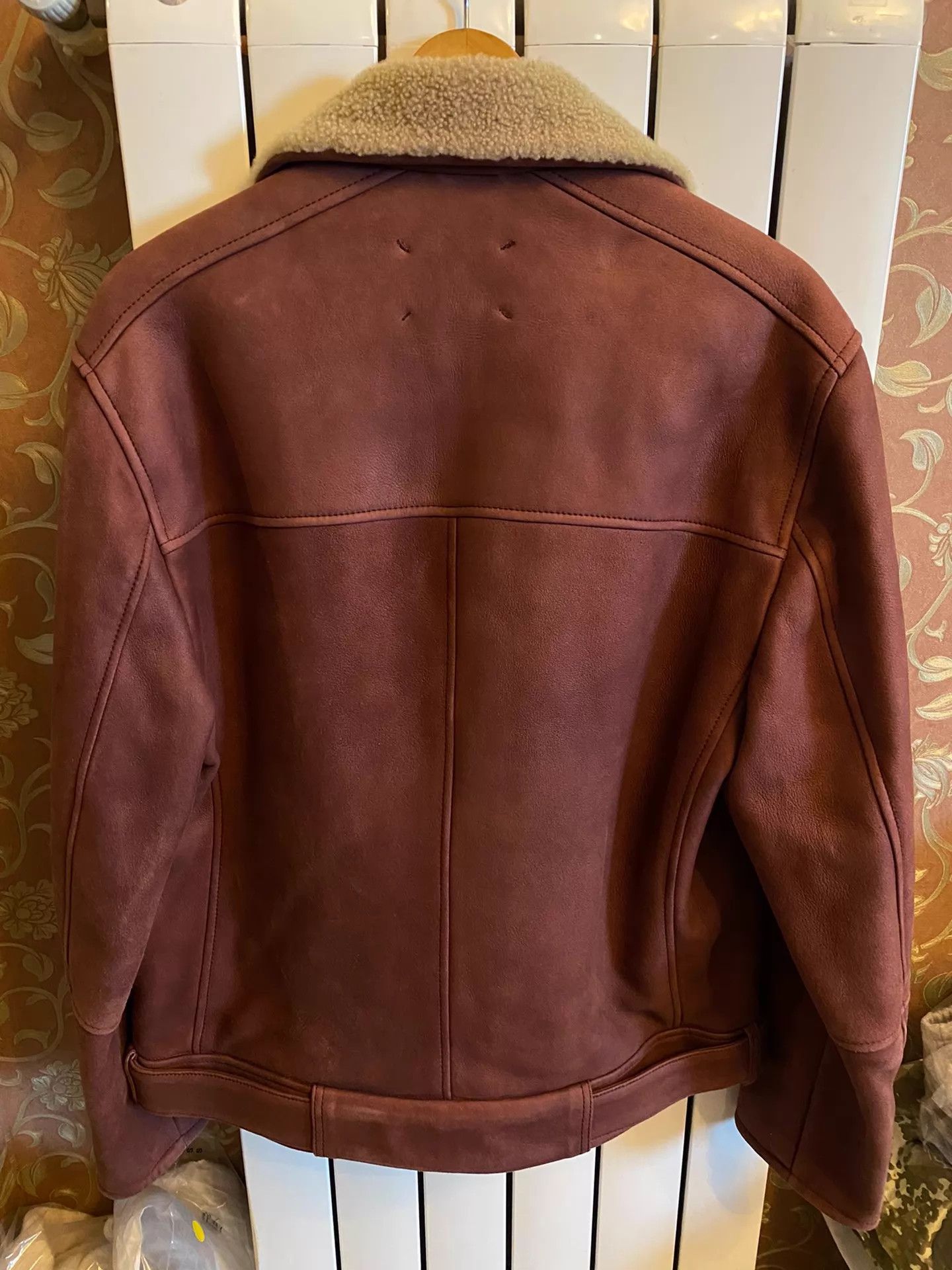 Brunello Cucinelli BC Heavy Goatskin Shearling Distressed Biker Jacket Size US M / EU 48-50 / 2 - 2 Thumbnail