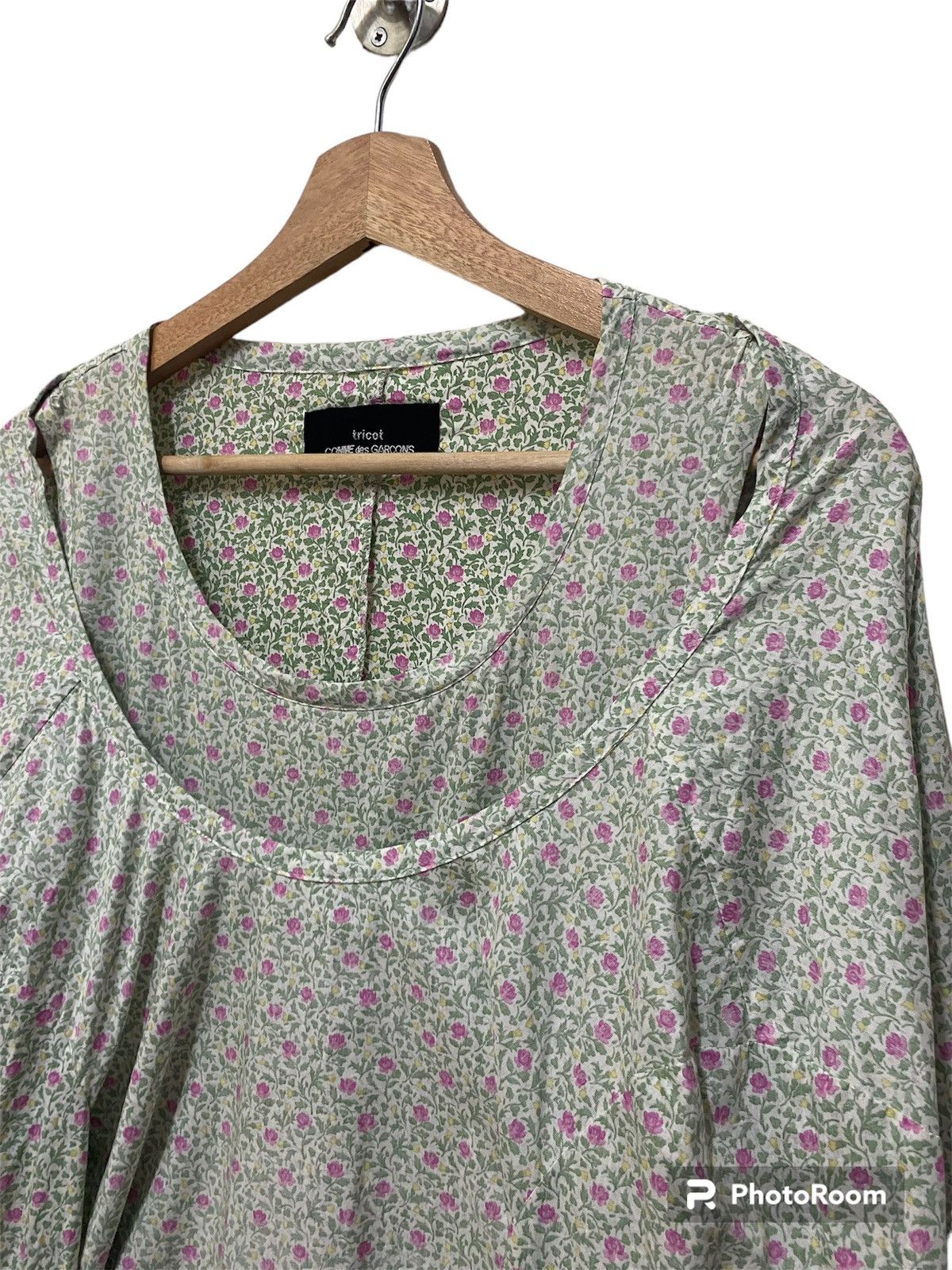 Comme des Garcons VINTAGE 90s FLORAL PATERN AD1991 TRICOT CDG MID-LENGHT DRESS Size XS / US 0-2 / IT 36-38 - 1 Thumbnail
