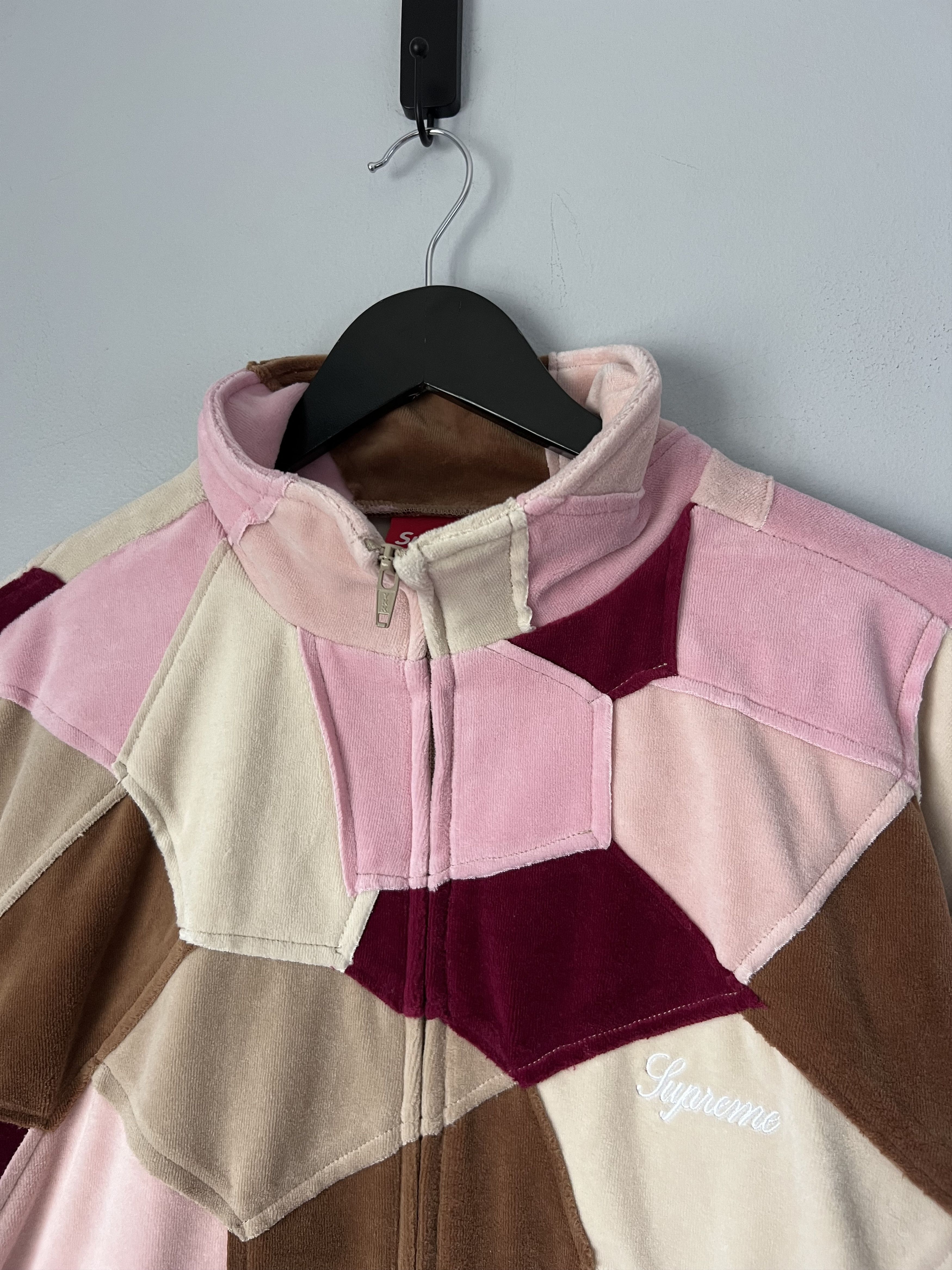Supreme Supreme Patchwork Velour Track Jacket in Tan Size US L / EU 52-54 / 3 - 2 Thumbnail