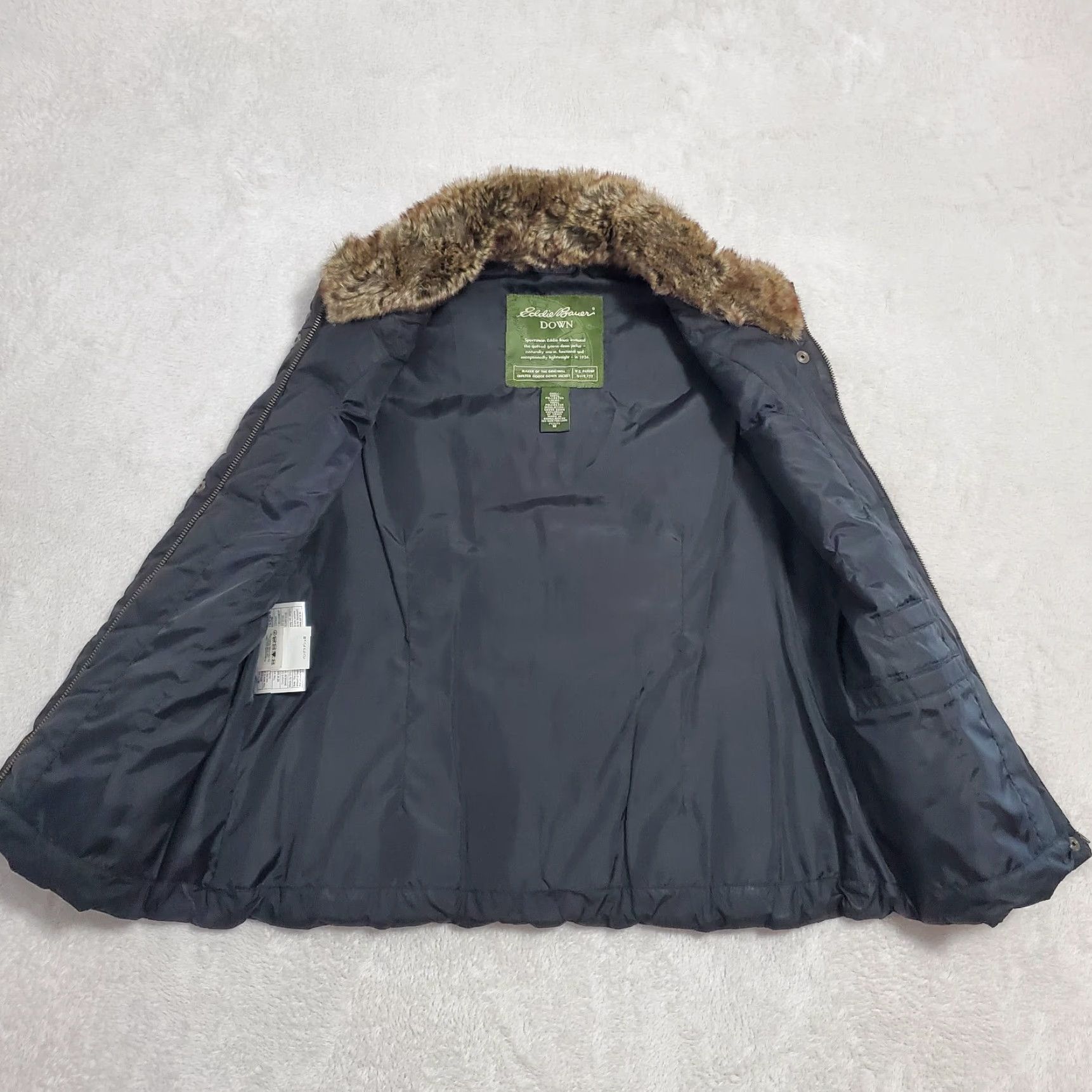 Eddie Bauer VINTAGE Eddie Bauer Vest Women Petite M Black Puffer Goose Down Faux Fur Trim Outdoor Size M / US 6-8 / IT 42-44 - 7 Thumbnail