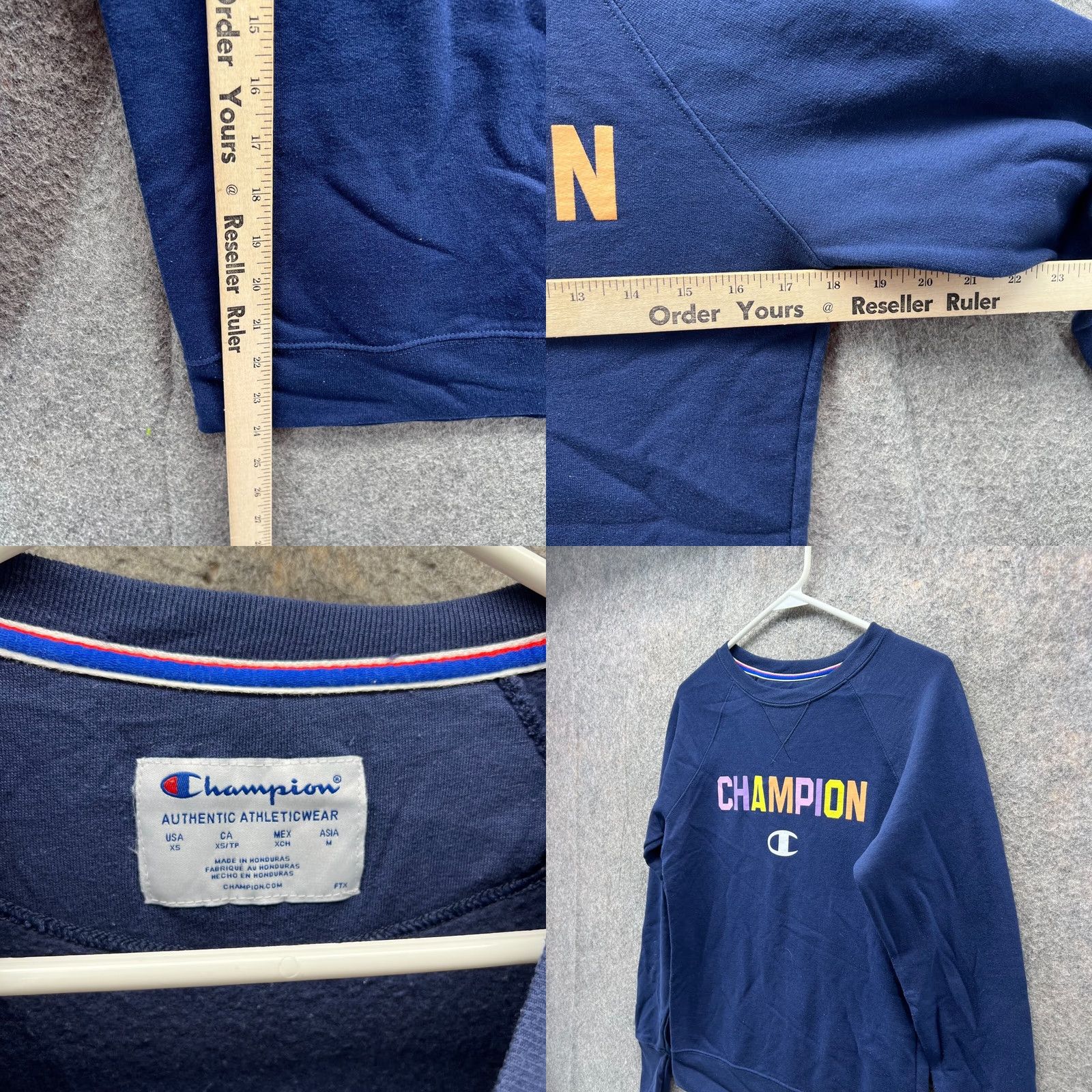 Champion VINTAGE Champion Sweater Women's XS Blue Pullover Crewneck Sweatshirt Size XS / US 0-2 / IT 36-38 - 8 Thumbnail