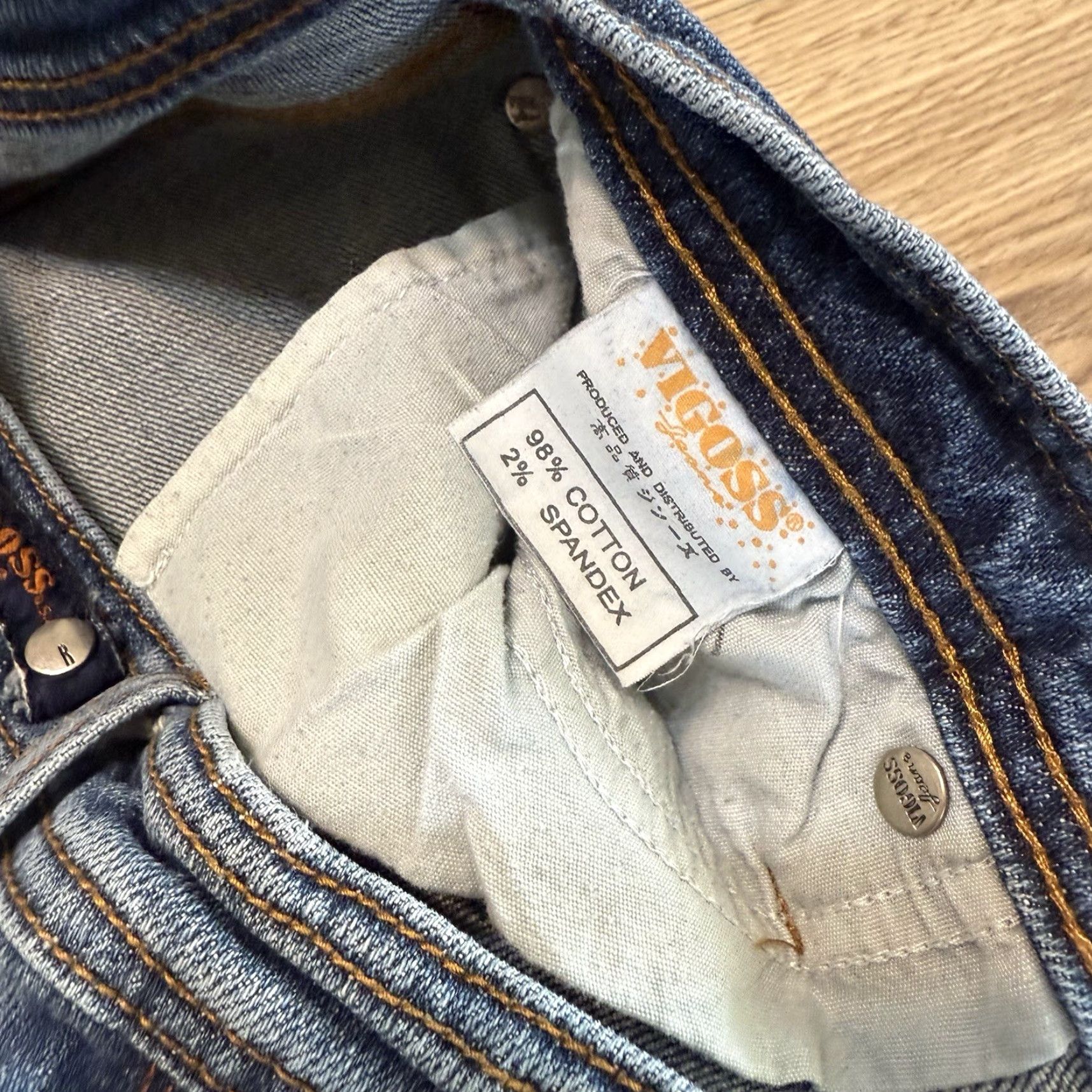Vintage VIGOSS Women's Capri Jeans Denim Cotton Blend Size 9/10 Blue Mid Rise 20.5 Inch Inseam Size 30" / US 8 / IT 44 - 3 Thumbnail