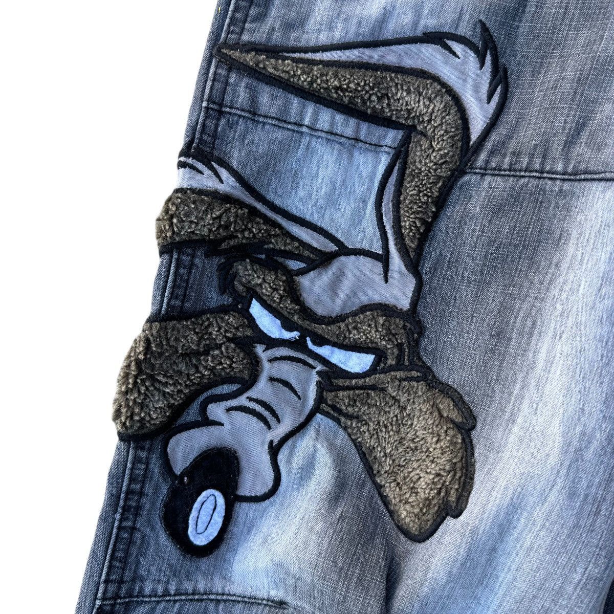 JNCO × Southpole × Warner Bros LOT 29 WIDE LEG WILE E COYOTE BLACK WASHED BAGGY Y2K JEANS Size US 34 / EU 50 - 16 Thumbnail