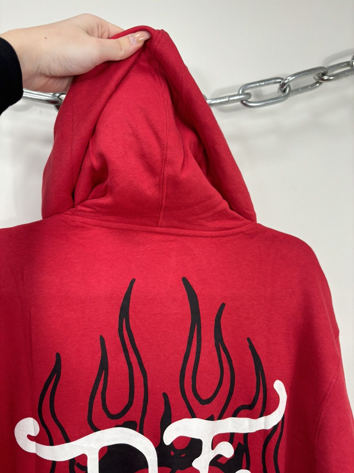 Christian Audigier Ed Hardy Skull In Fire Big Logo Y2K Hype NEW Red Hoodie Size US L / EU 52-54 / 3 - 16 Thumbnail