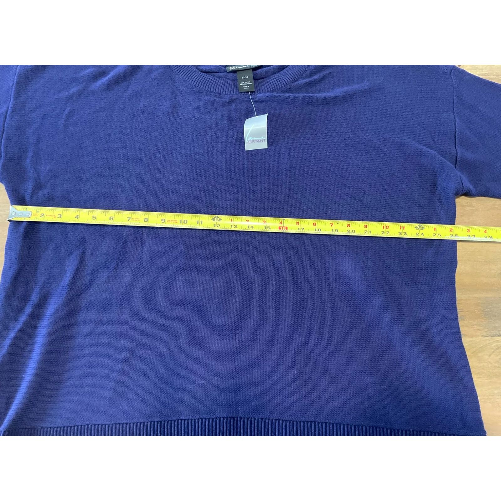 Vintage Lane Bryant Women’s Purple 1/2 Zip Crew Neck Pullover Sweater Size 22/24 Pull Over Knit Long Sleeve Casual Travel Regular Size 3XL / US 20-22 - 6 Thumbnail