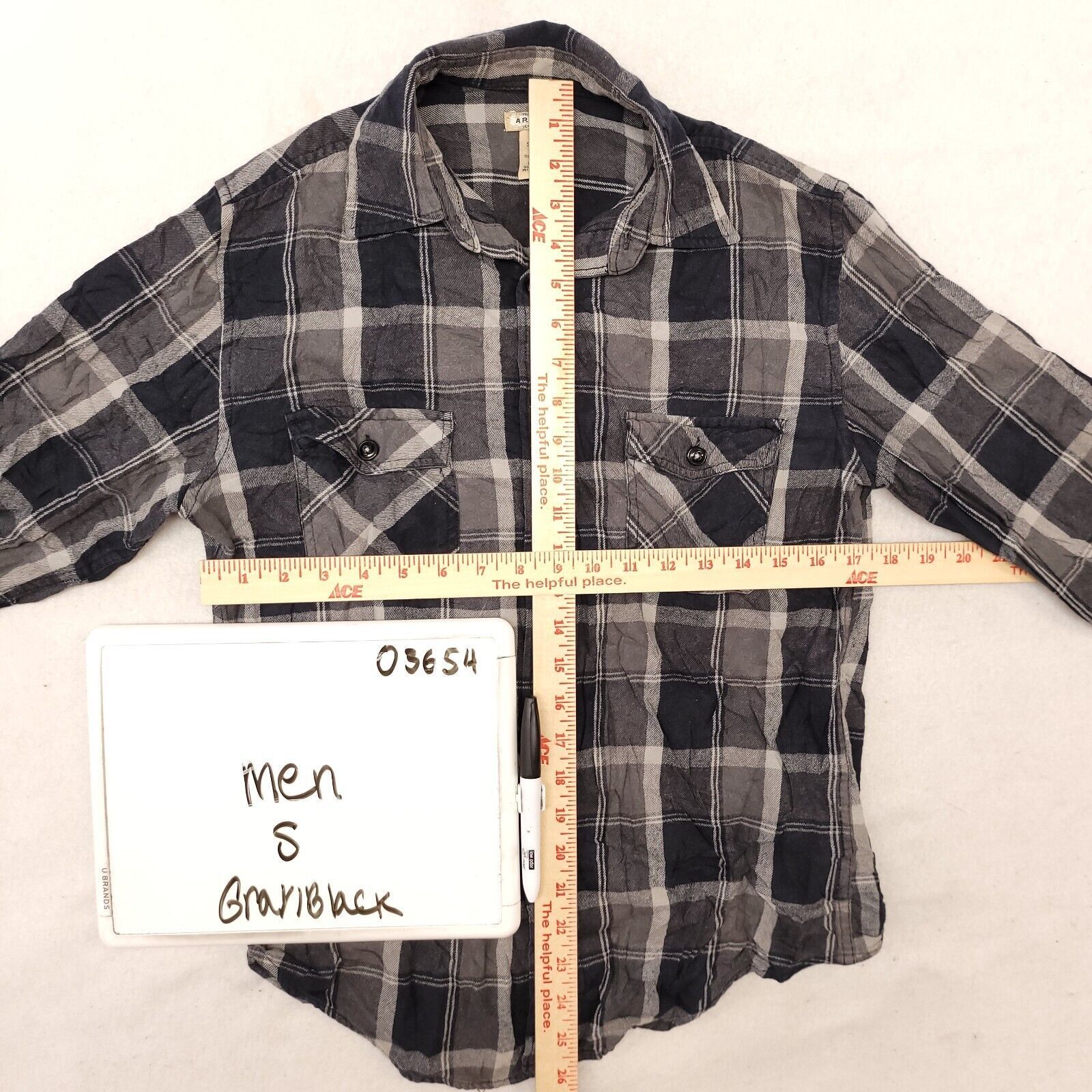 Arizona Jean Co. Arizona Jean Co Gingham Flannel Shirt Mens Size Small S Gray Size US S / EU 44-46 / 1 - 6 Thumbnail
