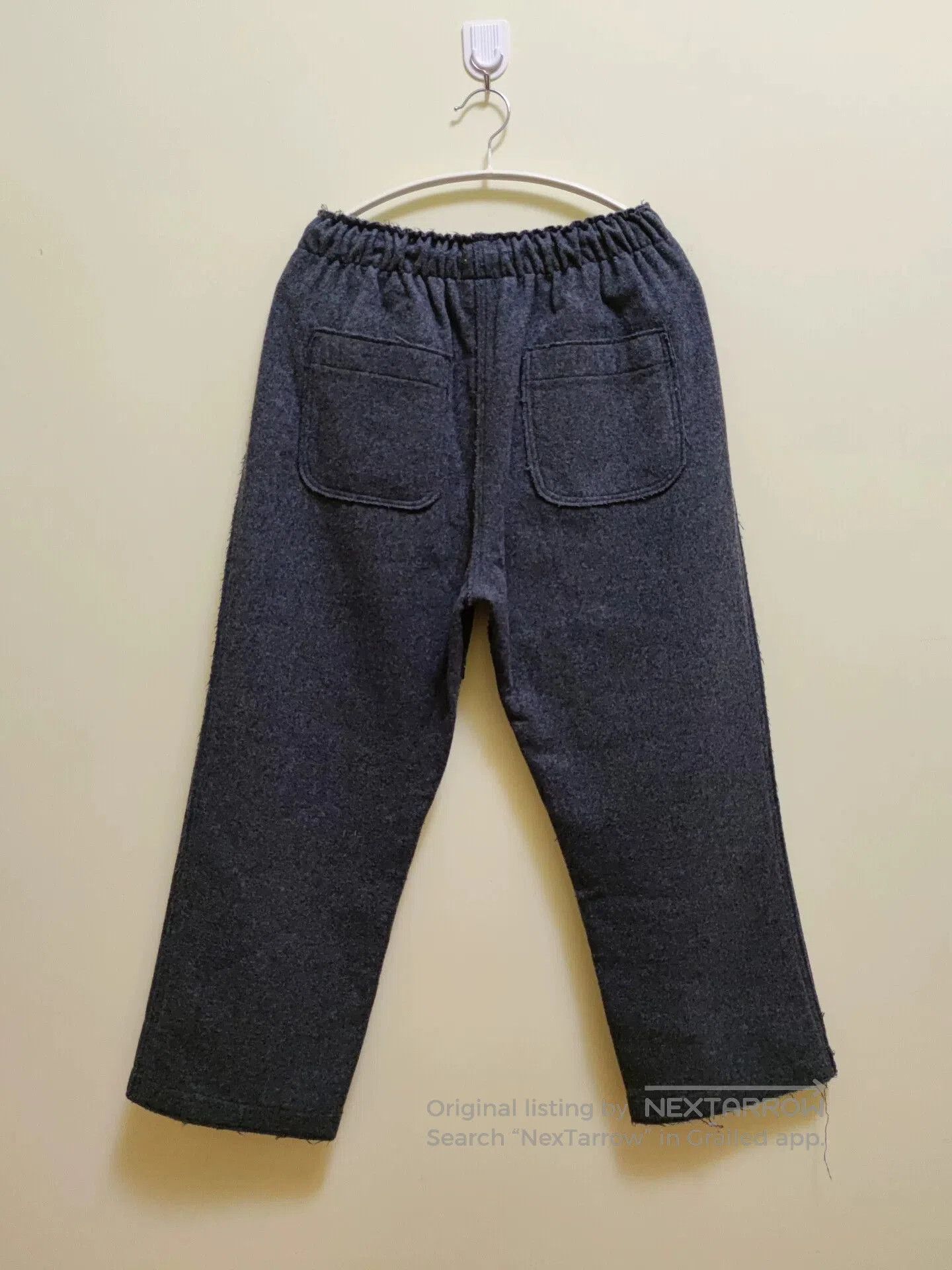 Helmut Lang Helmut Lang Gray Wool Wide Leg Pants. Size 35" - 2 Thumbnail